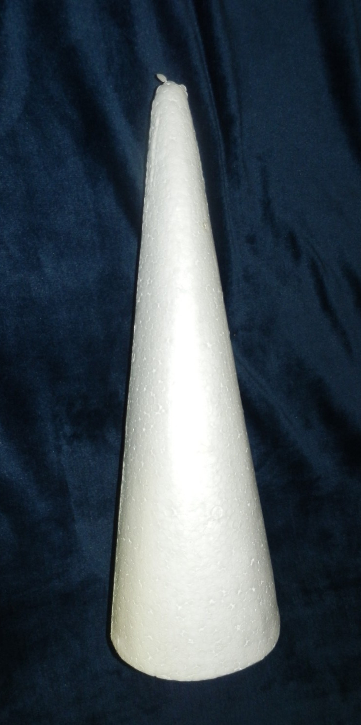 NEW 15" White Styrofoam TREE Cone Crafts Holidays Christmas