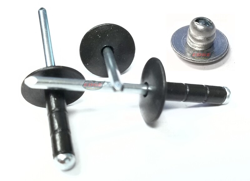 Black 3/16" Pop Rivet Large Head Aluminum Steel Mandrel Multi Grip Rivets 25 ...