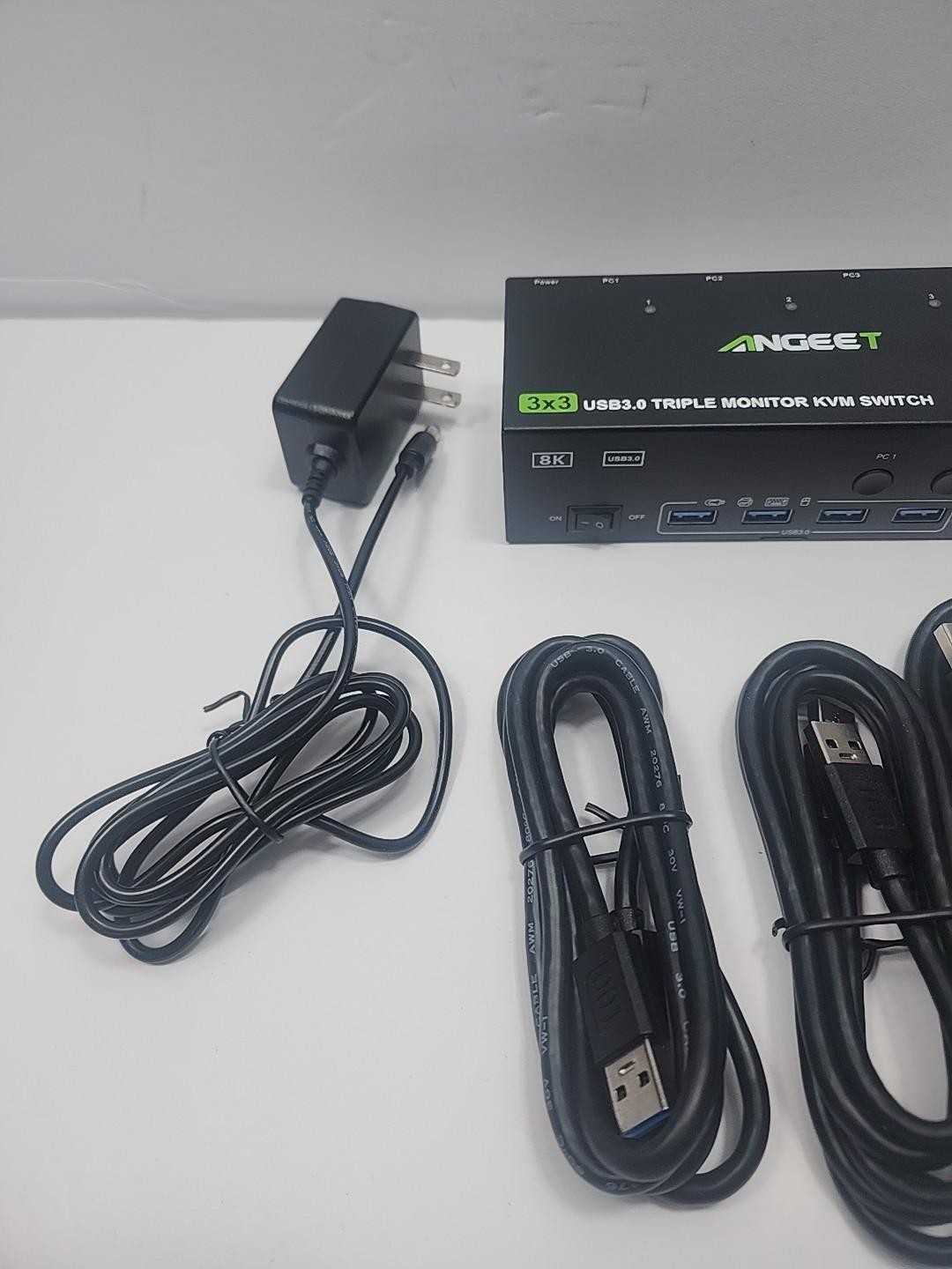 Angeet KVM Switch 3 Monitors