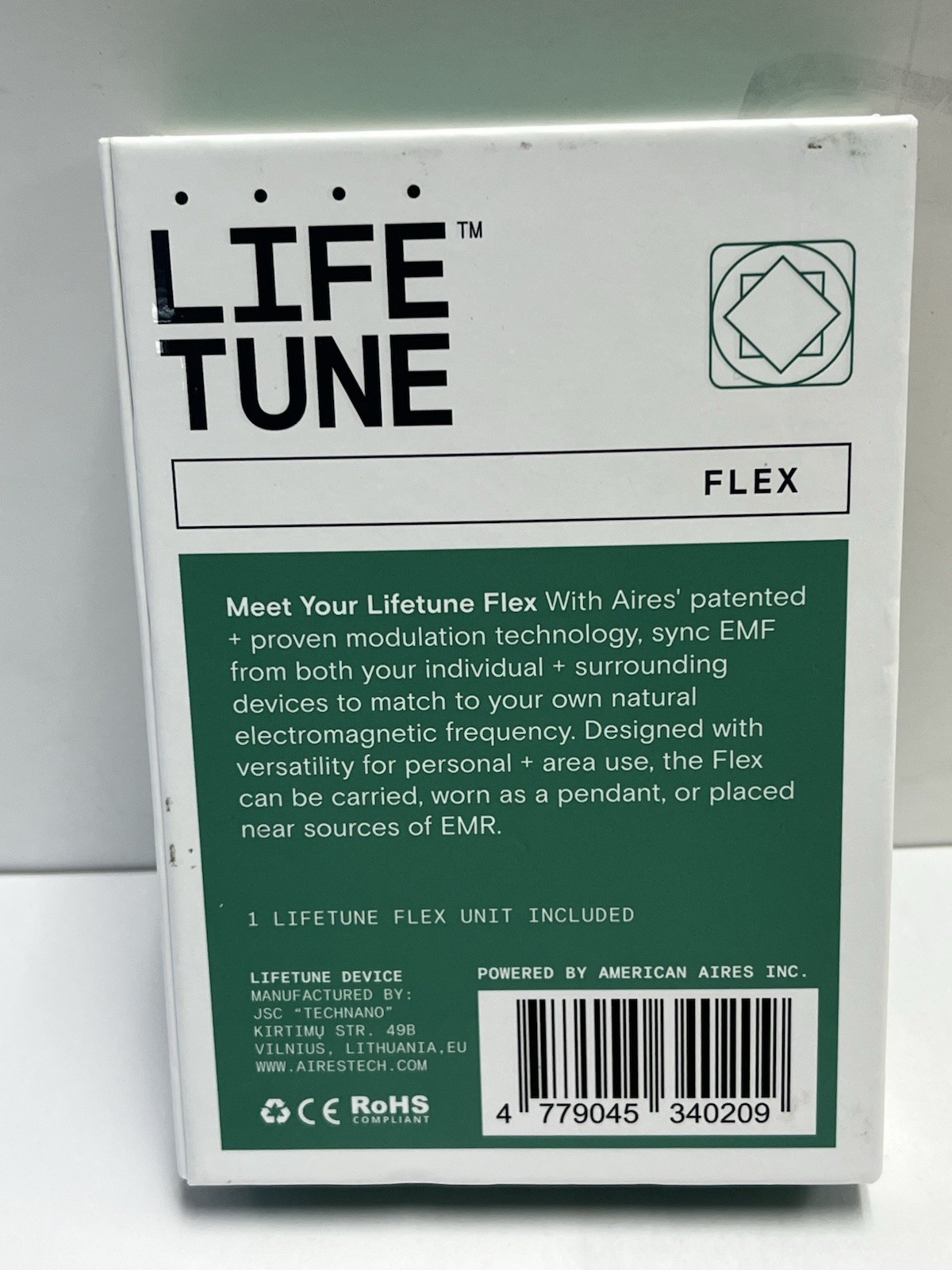 Life tune FLEX With Aires' patented + proven modulation technology, sync EMF