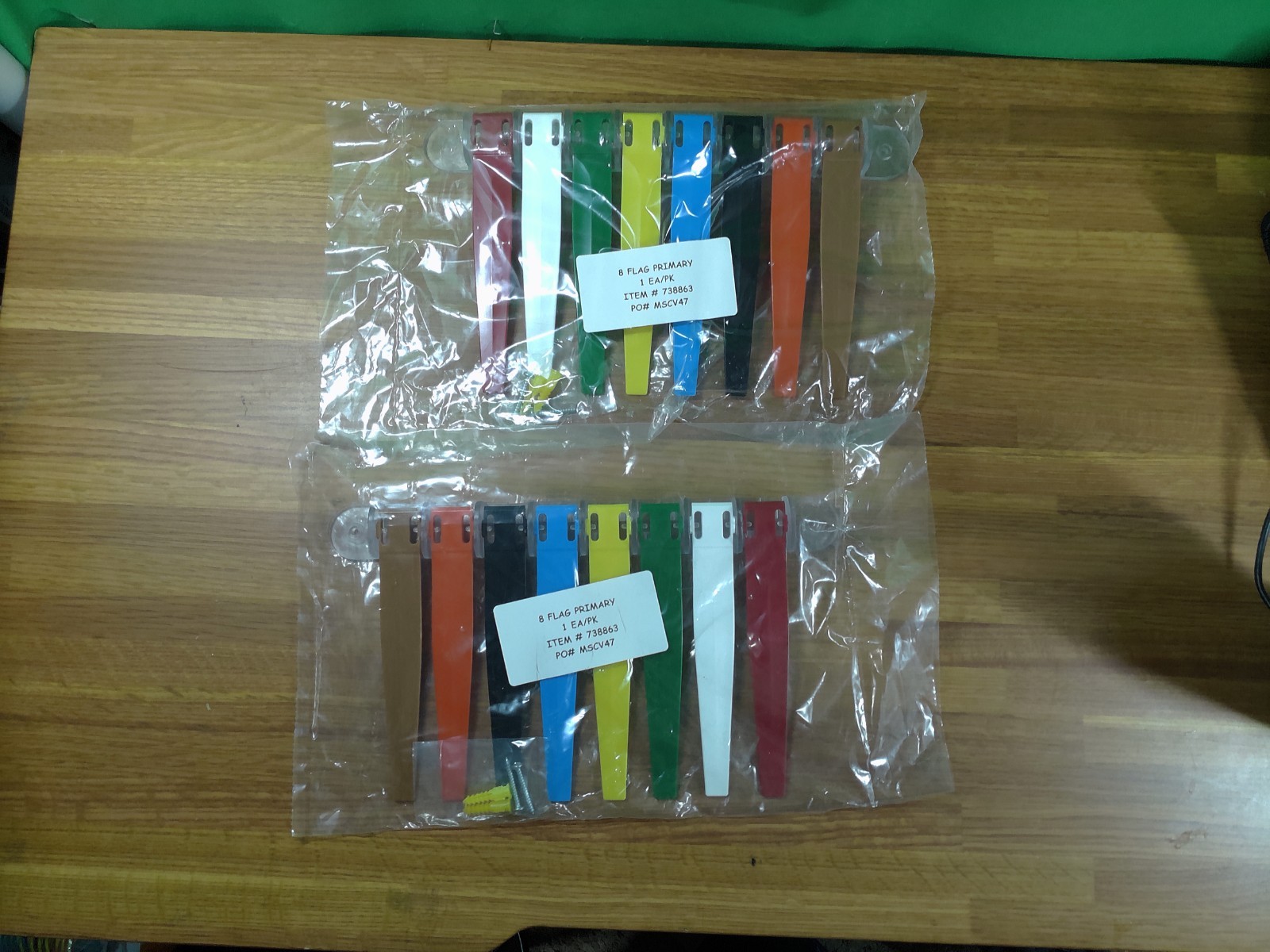 Set Of 2 Room Status Indicators Primary Colors  8-Flag  13.25" H