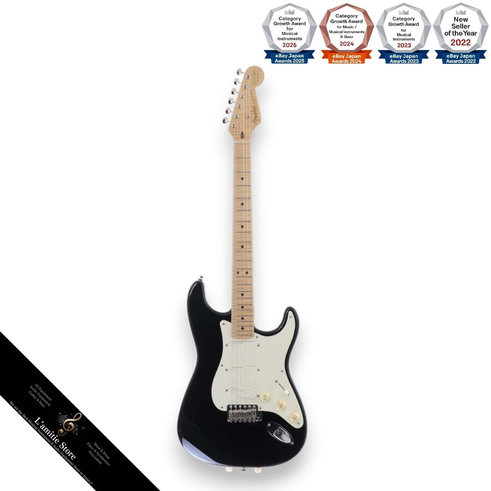 Fender Custom Shop Eric Clapton Stratocaster Black 1998 Flame Maple Neck