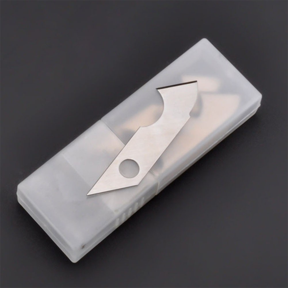 Silver Alloy Steel Hook Blade for Plastic Cutting 10Pcs Replacement Pack