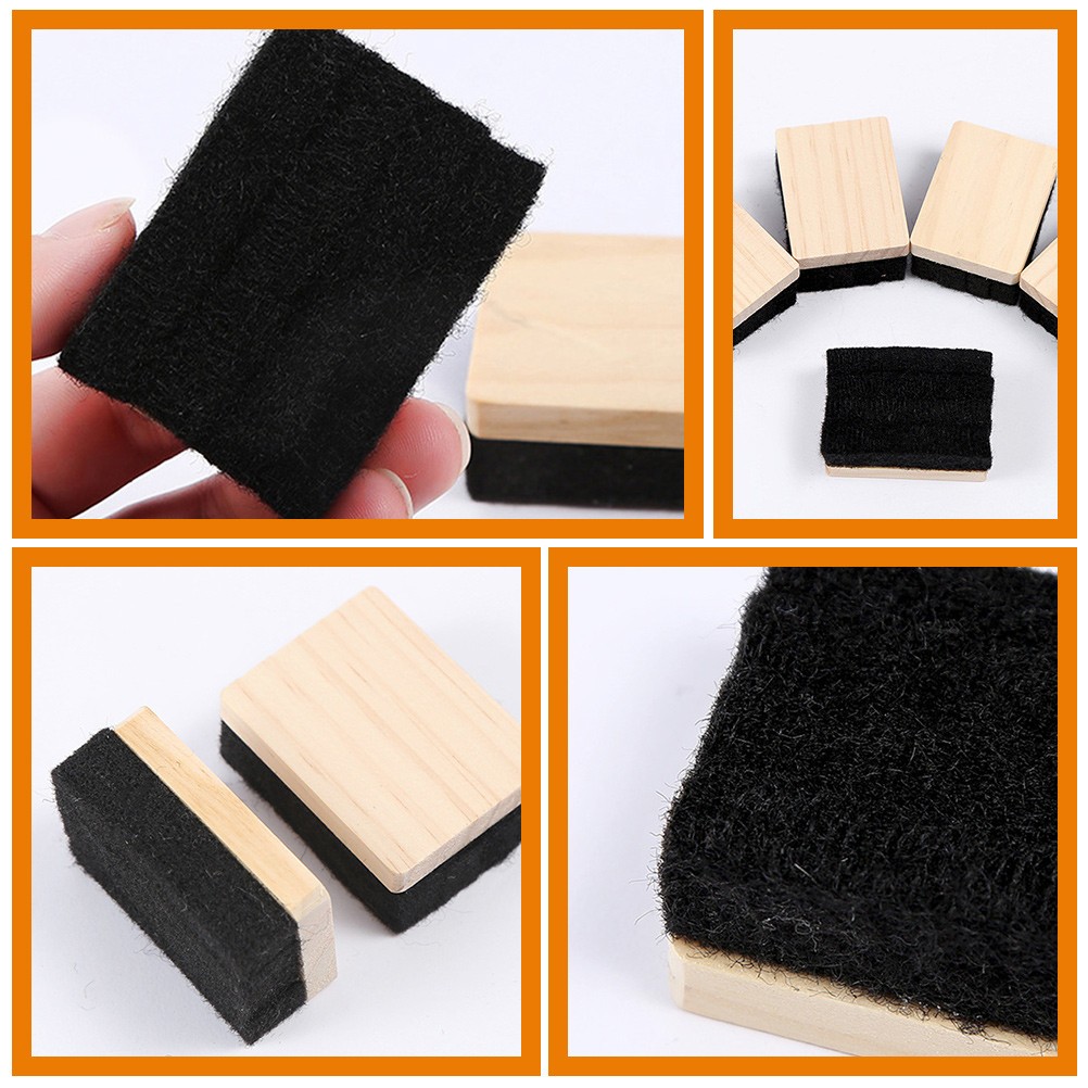 3 Pcs Chalkboard Eraser Black Whiteboard Dry Erasers for Blackboard