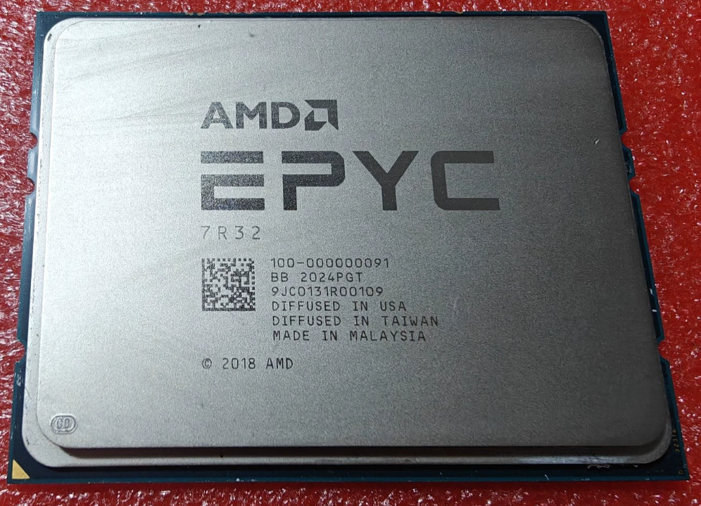 AMD EPYC 7R32 Unlocked CPU Processor 48 Core 96 Thread Up to 3.3GHz SP3 Socket