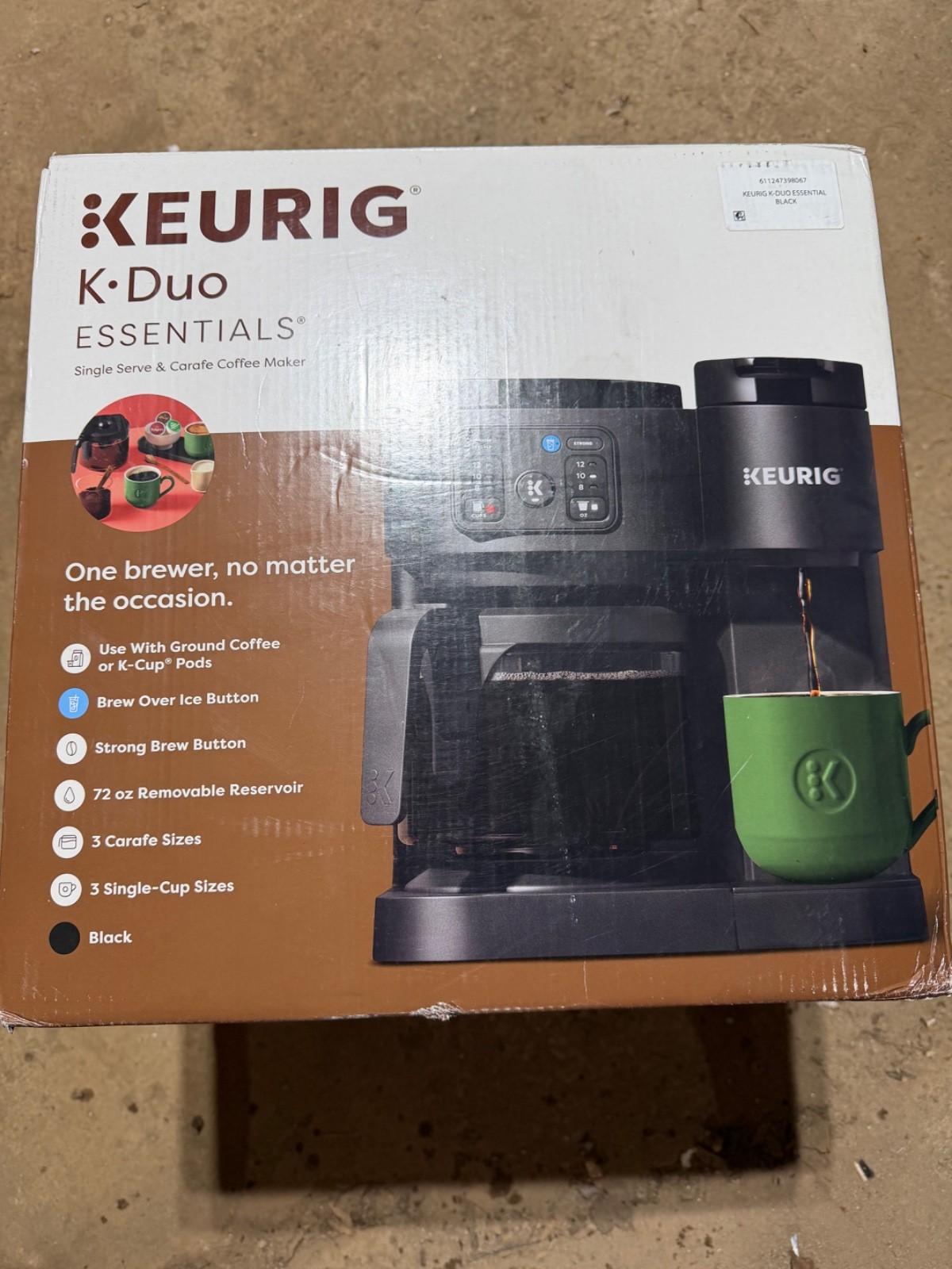 Keurig K-Duo Essentials Hot Iced Single-Serve KCup Pod Coffee Maker k5500 carafe