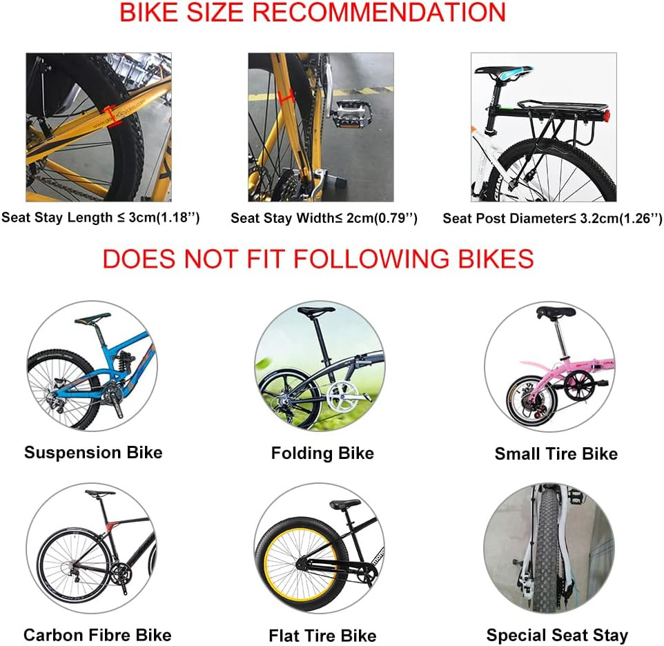 Rear Bike Rack Quick Release Bike Cargo Rack Luggage Bike Rack Rear Mountain Bik