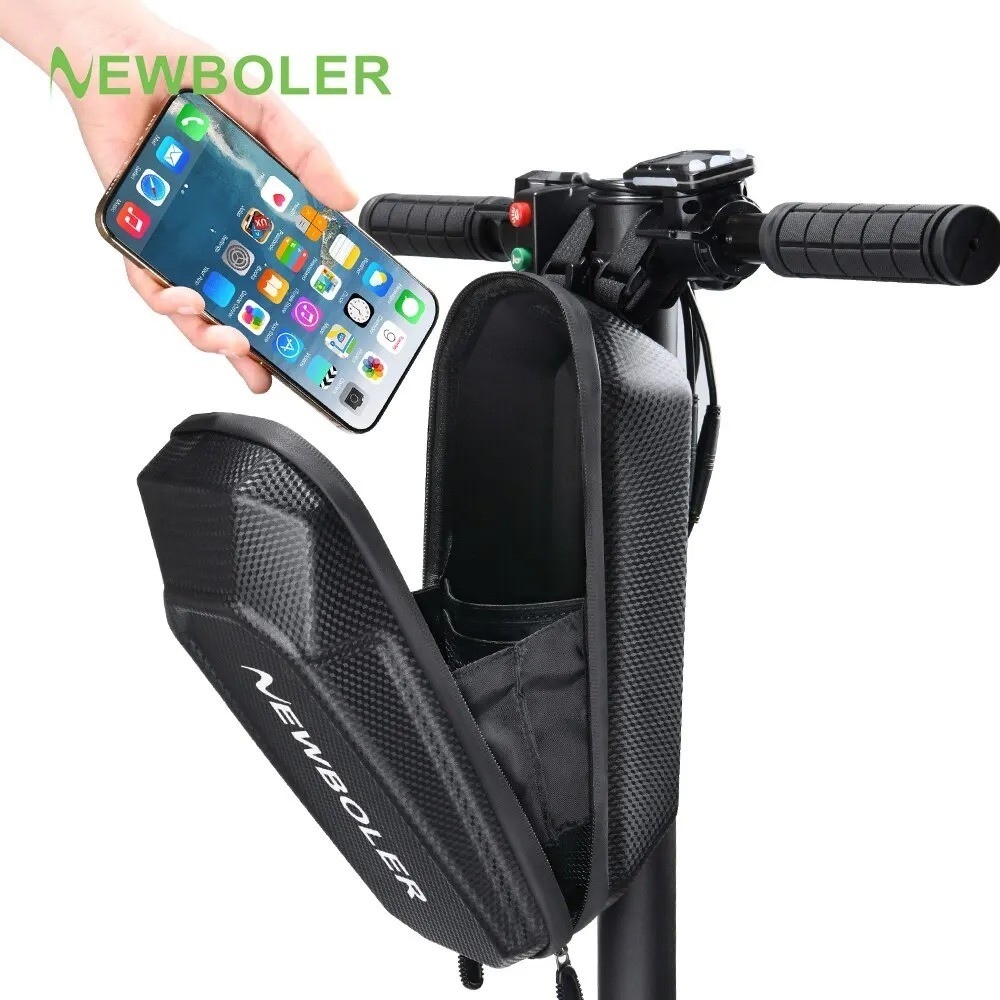 NEWBOLER Electric Scooter Front Bag Waterproof EVA Hard Shell Handlebar Storage