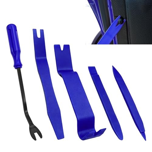 5PCS Auto Trim Removal Tool Kit, Plastic Pry Tool, No Scratch Plastic Blue