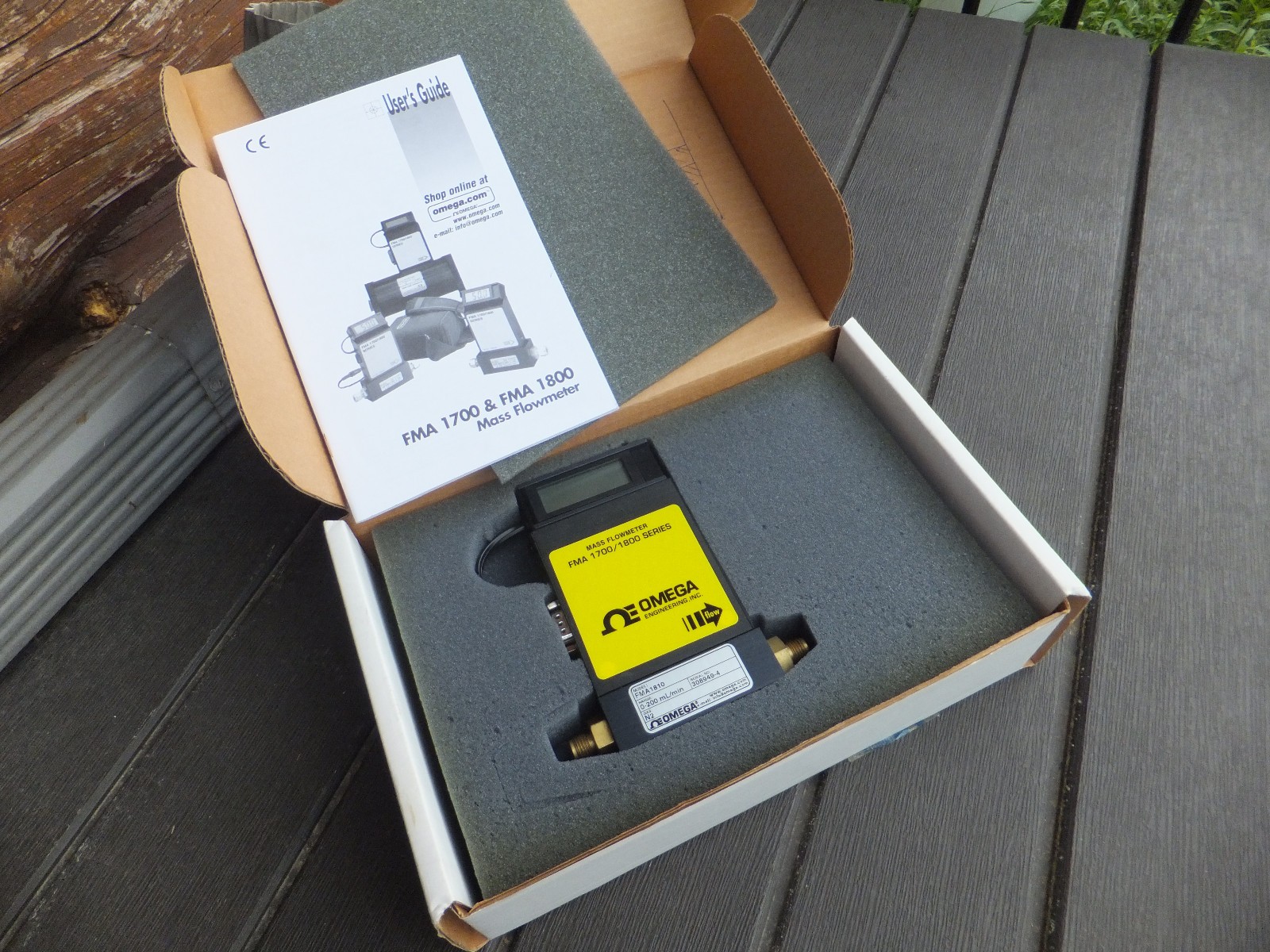 Omega Mass Flowmeter FMA 1700/1800 Series, Model FMA1810, Gas N2, 0-200 mL/min