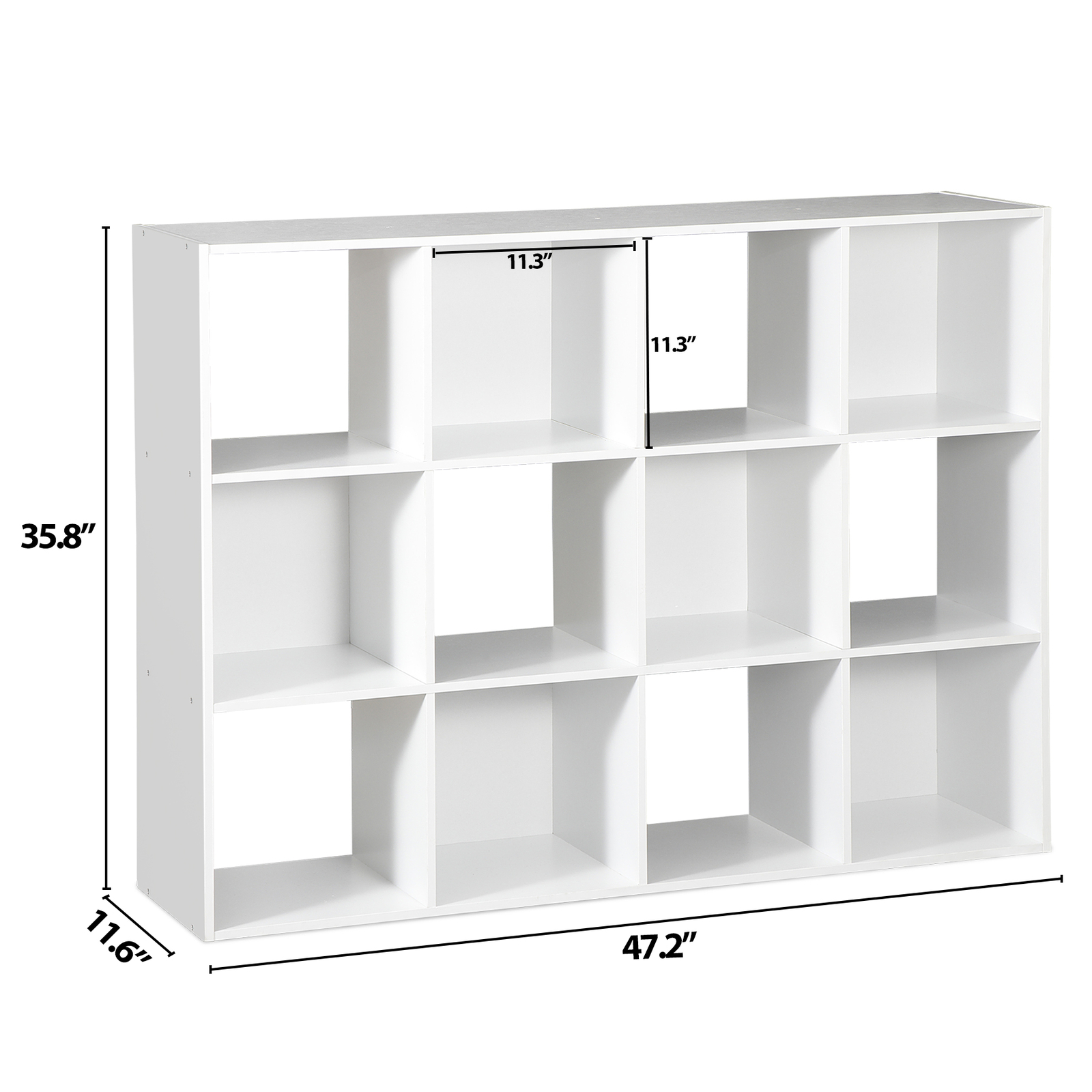 12 Cube Storage Organizer Bookcase Closet Storage for Home office Decor White
