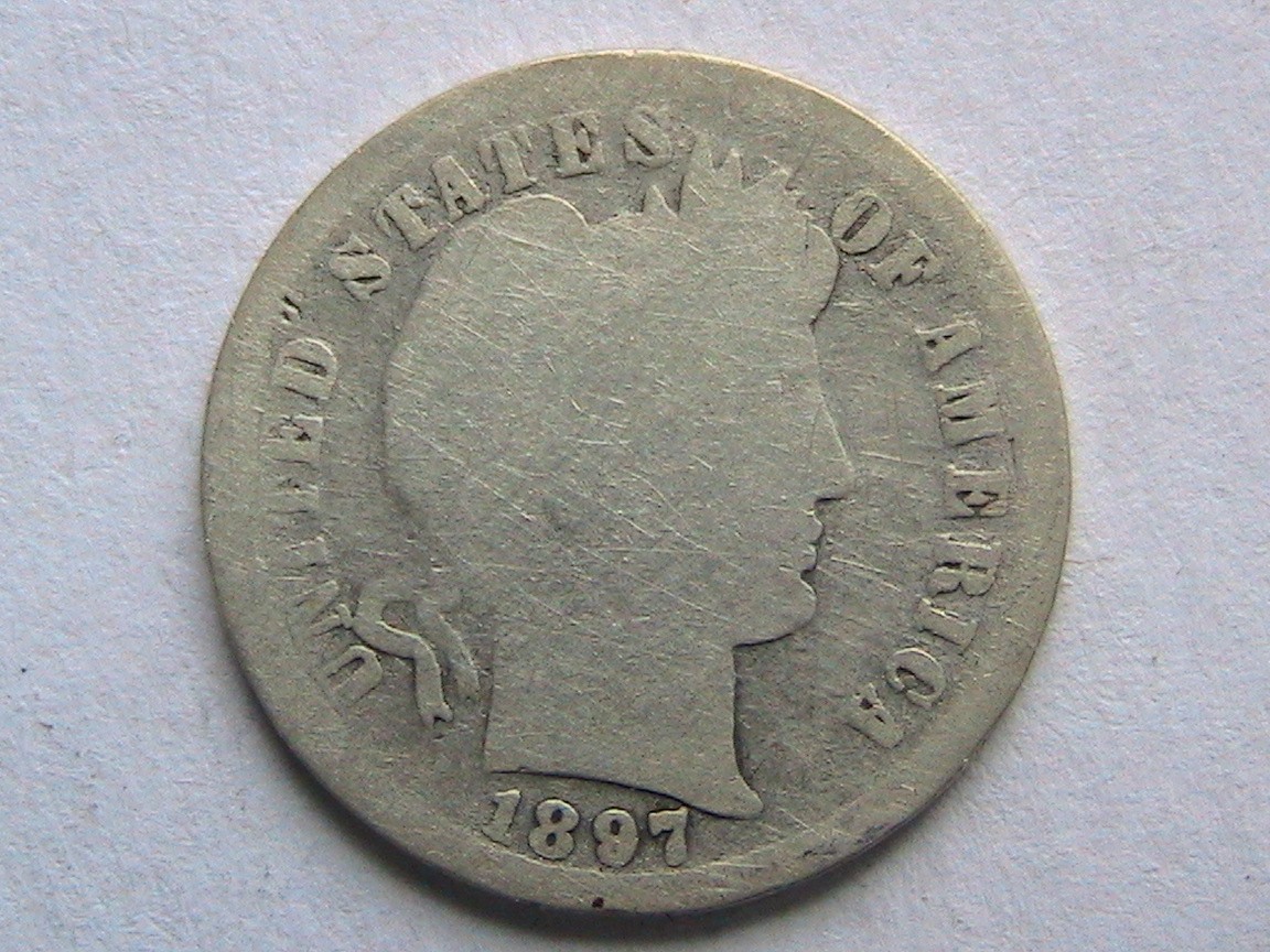 1897-S SILVER BARBER DIME