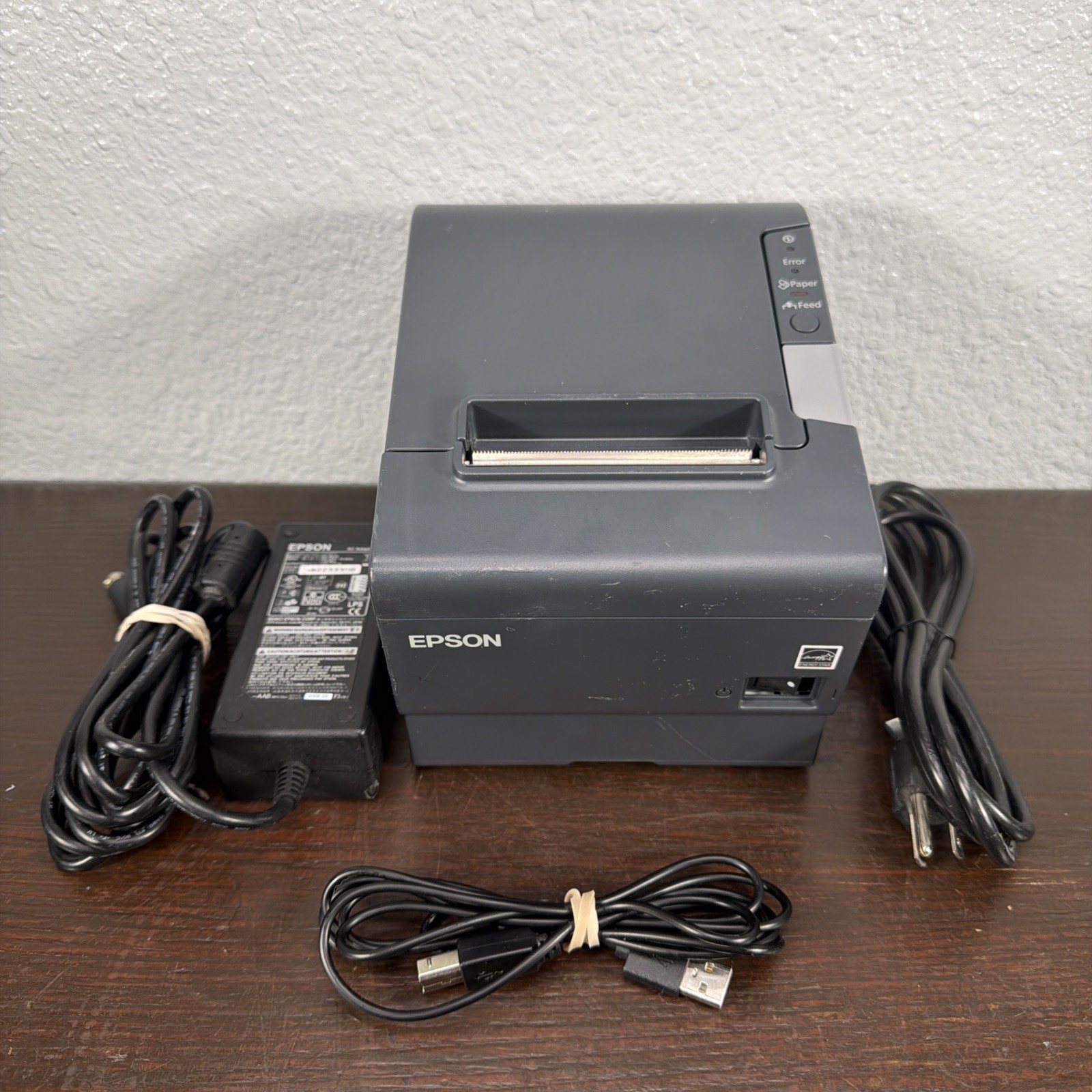 Epson TM-T88V M244A USB / Serial Thermal POS Receipt Printer w/ Power Supply