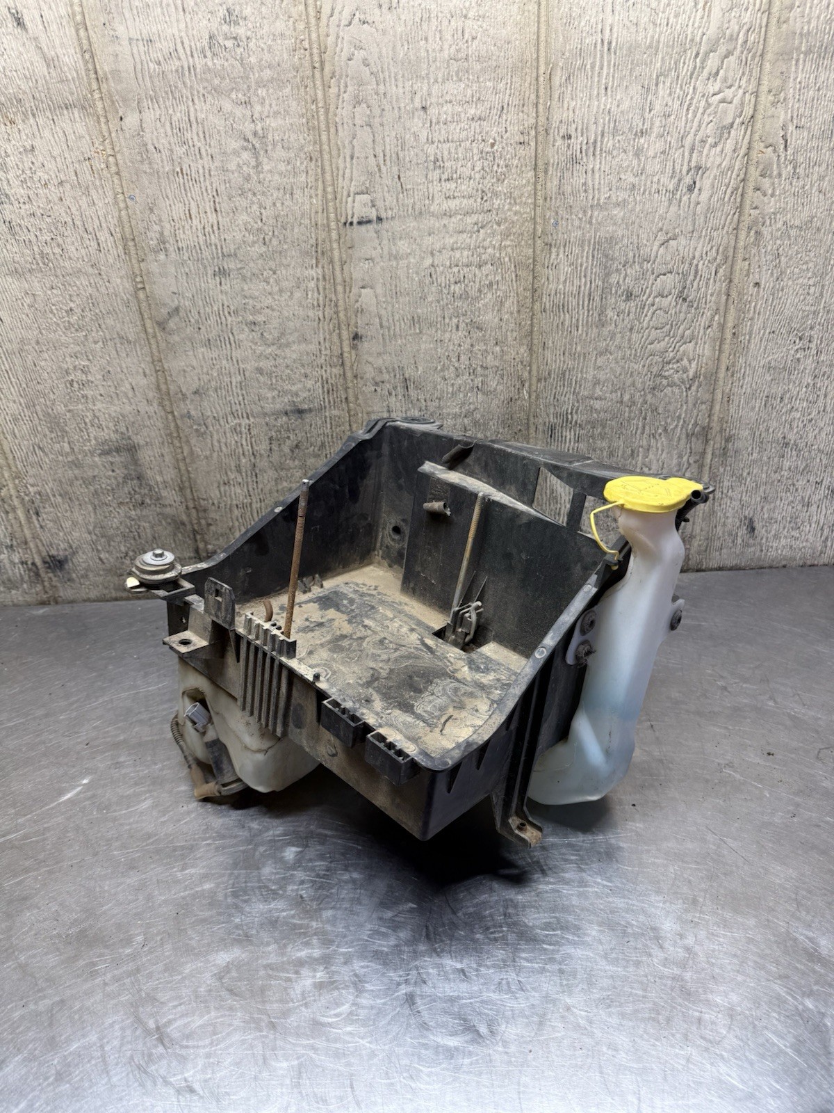 11-16 Ford F250 F350 6.7 Battery Tray Windshield Washer Fluid Tank Reservoir OEM