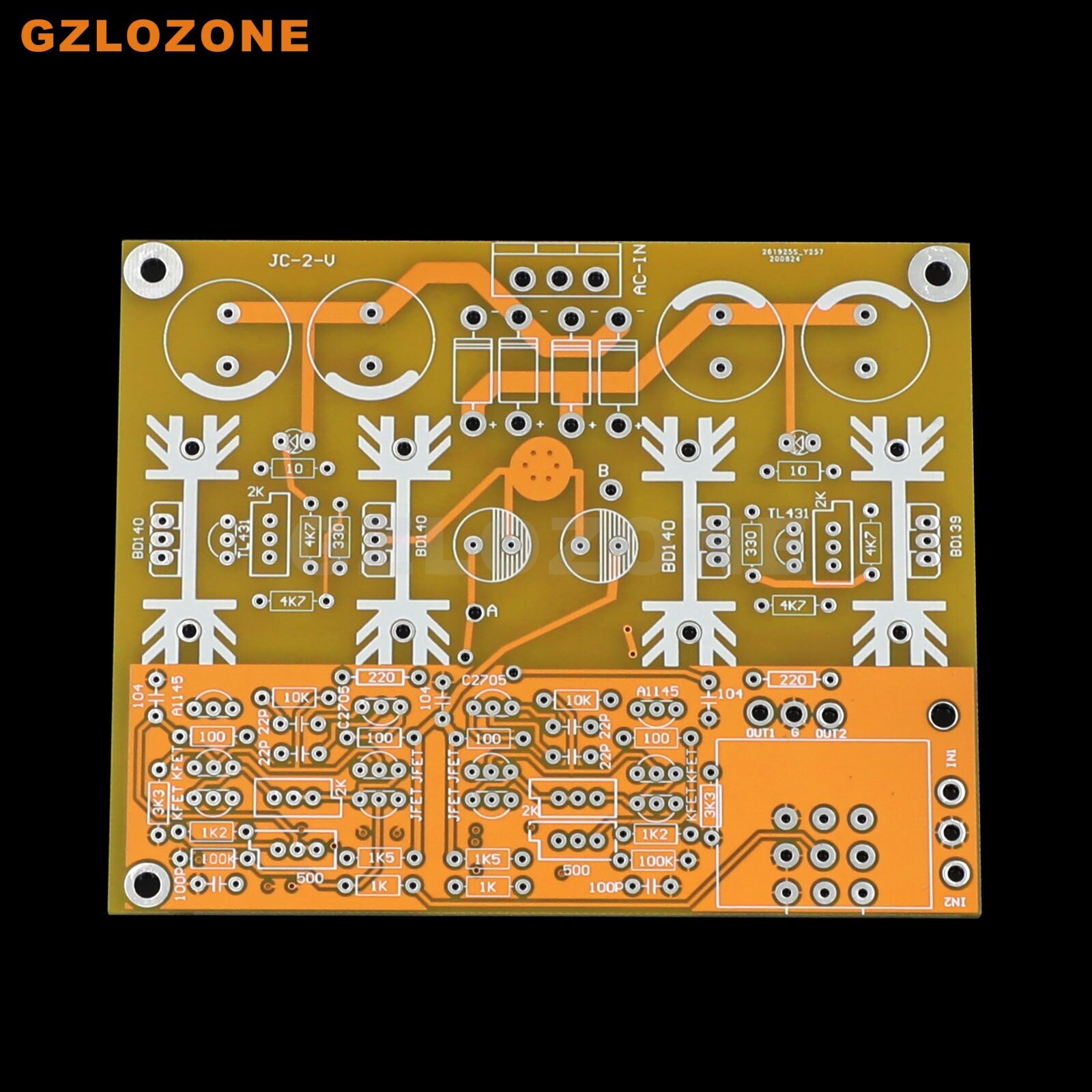 JC-2 Class A Fully Symmetrical FET CPI Parallel Power Supply Pramplifier PCB