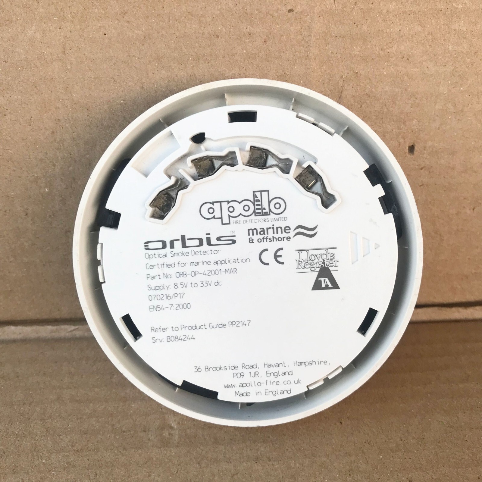 APOLLO OPTICAL SMOKE DETECTOR ORB-OP-42001-MAR ORBOP42001MAR