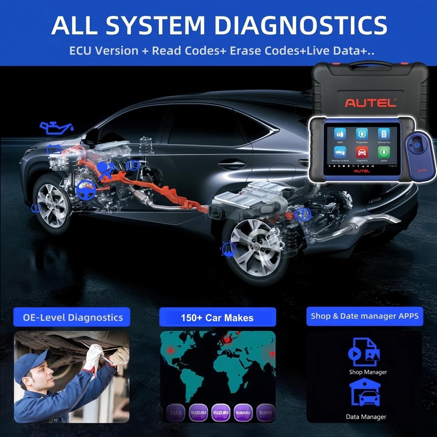 2025 Autel MaxiIM IM508S IMMO Key Programming All System Diagnostic Scanner Kit