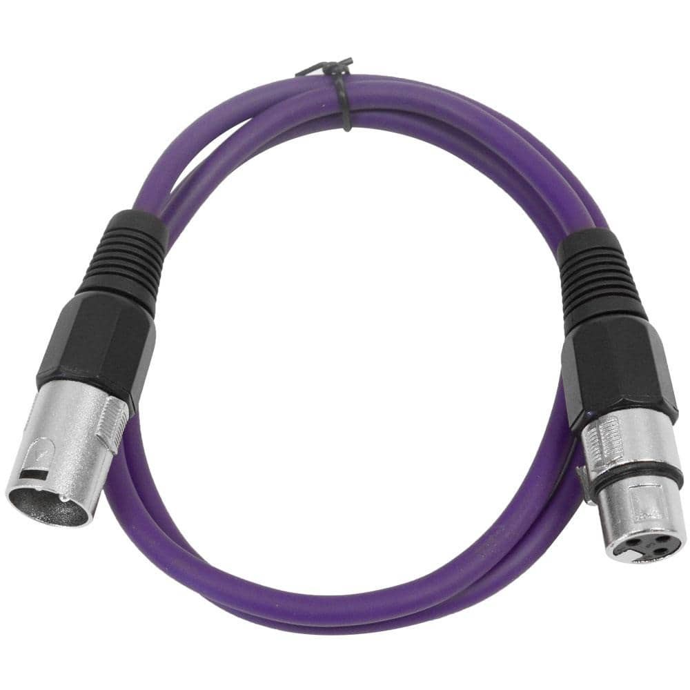 SAXLX 3 Purple 3 Foot XLR Patch Cable