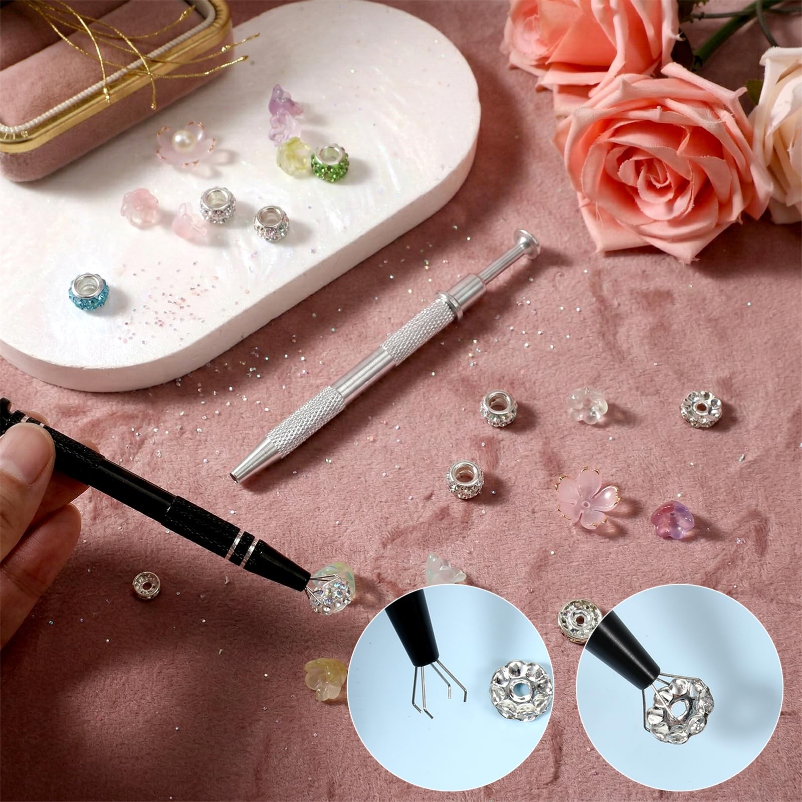 2 Pcs Piercing Changing Tools, Earring Grabber Tool, Piercing Ball Grabber To...