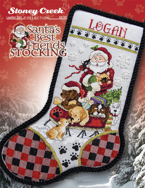 Santa's Best Friends Stocking LFT563 by Stoney Creek cross stitch pattern