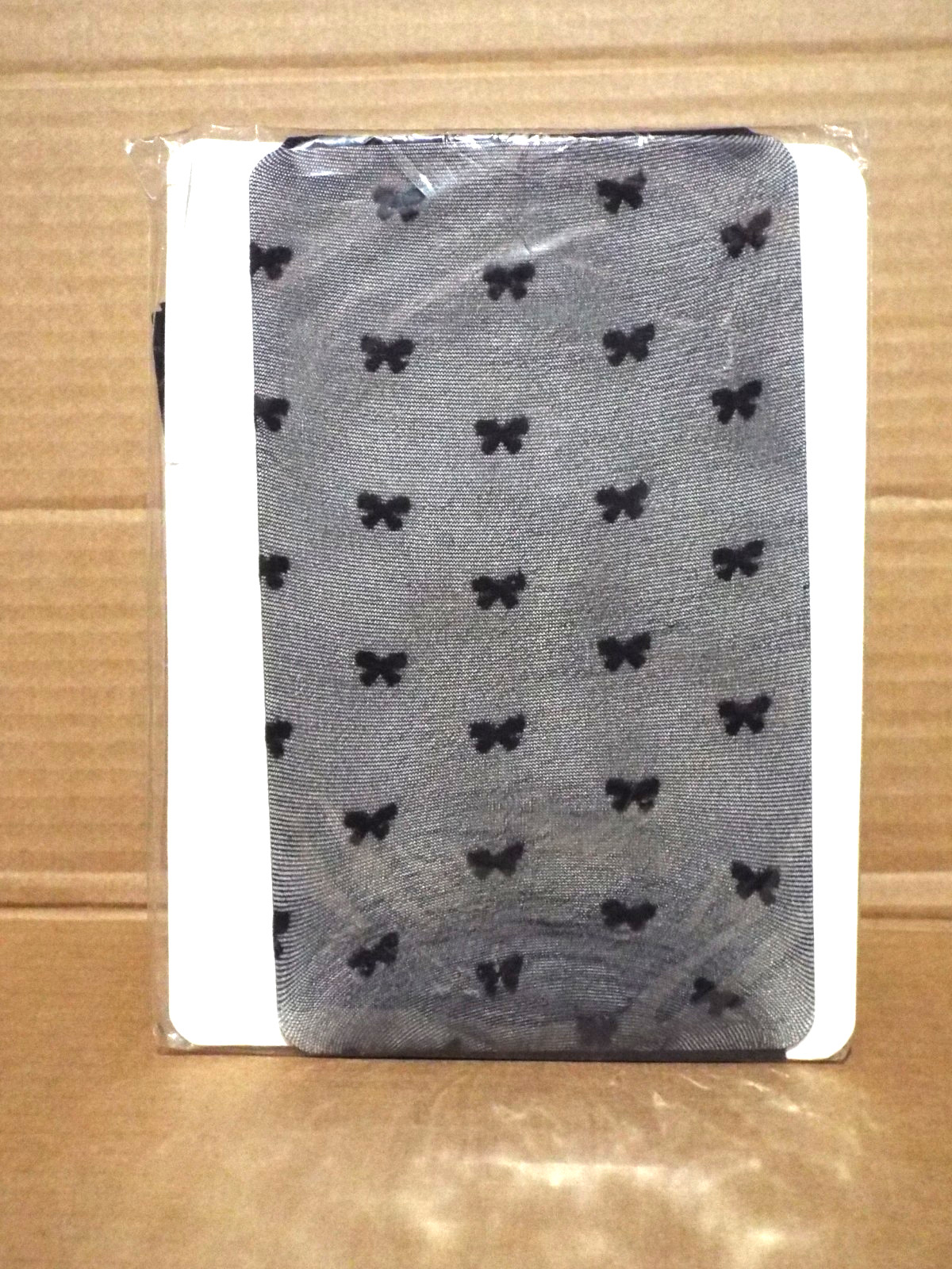Unknown Bow Pattern Tights - Size Medium ??? - Black  - New