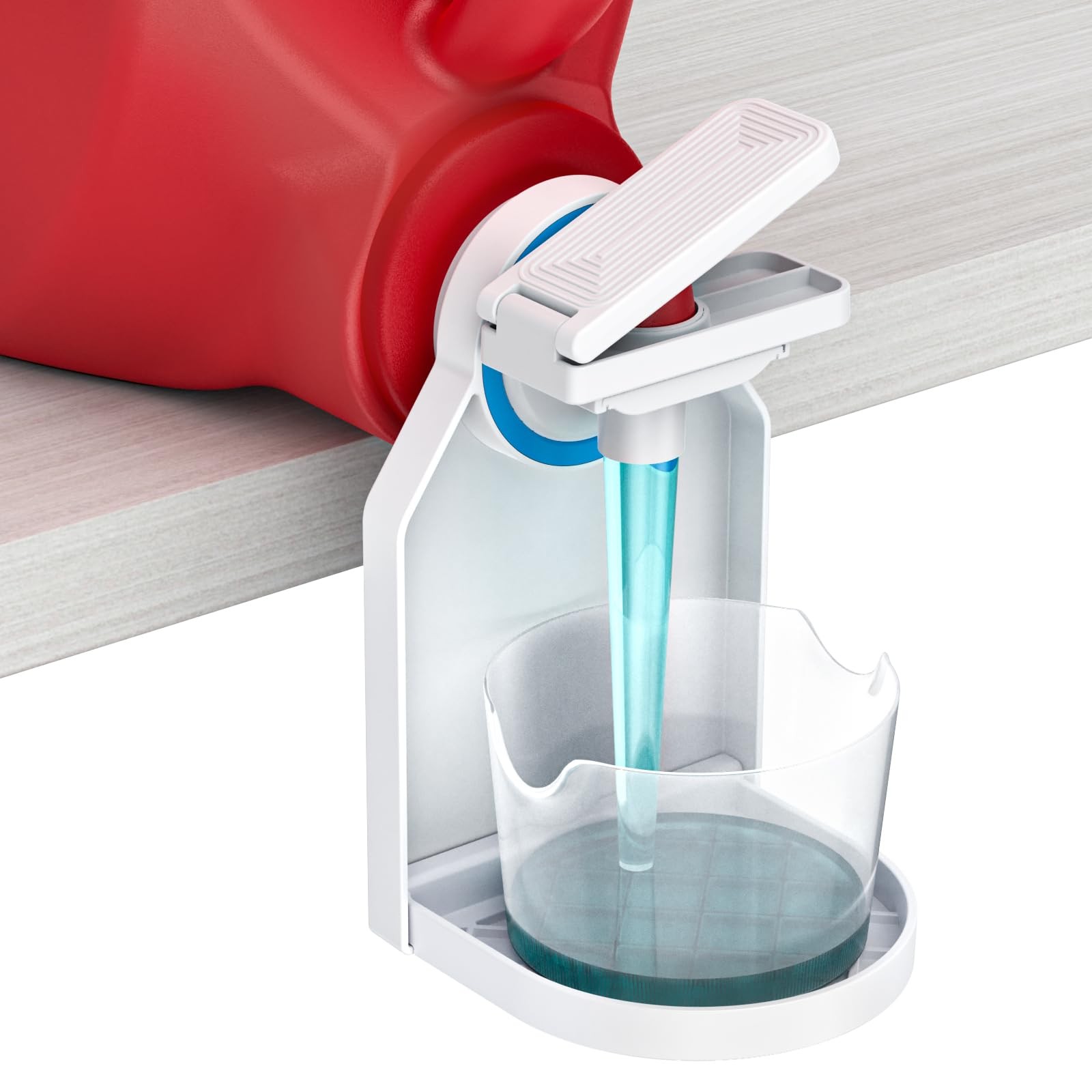 KMOUANTS Laundry Detergent dispenser Cup Holder,Nozzle Upgraded white
