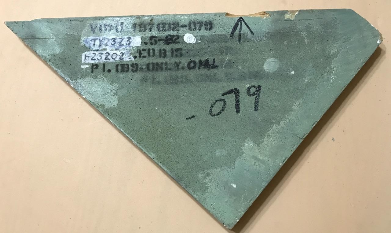 NASA Space Shuttle Fit Check Tile, Challenger 099 Only Unique Upper Elevons