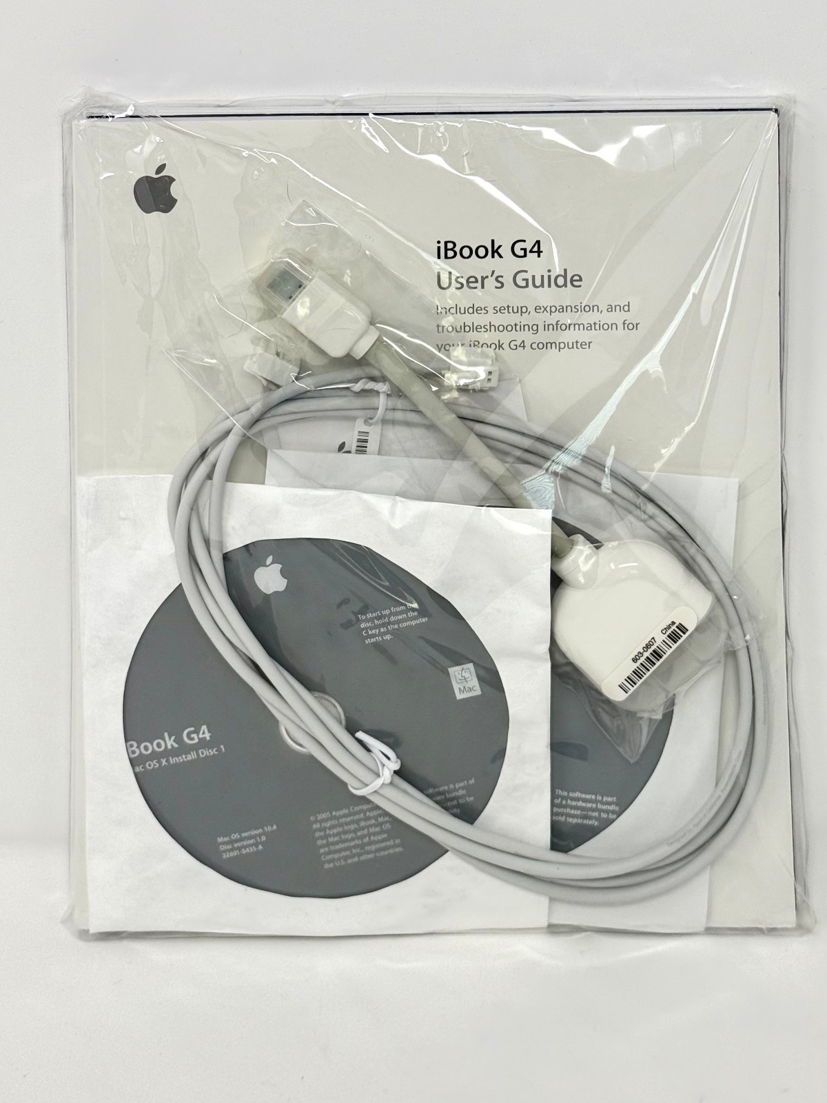 Apple iBook G4 Install Discs Cord User's Guide Sealed Setup Package