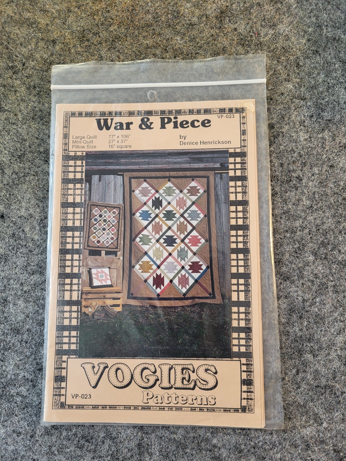 New War & Piece Quilt Pattern by June Voltance Denise Henrickson Vogies