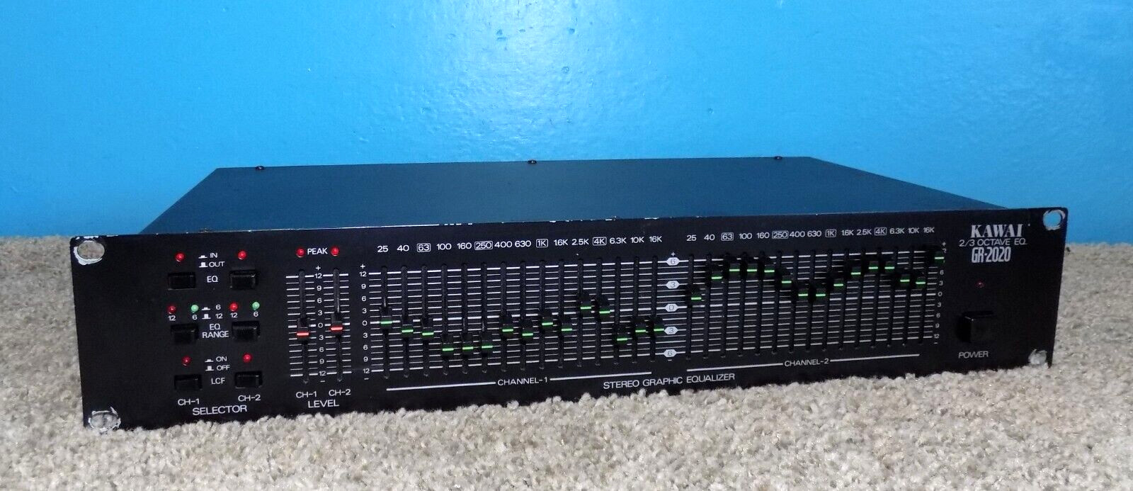 Kawai GR-2020 2/3 Octave Graphic Equalizer Rare