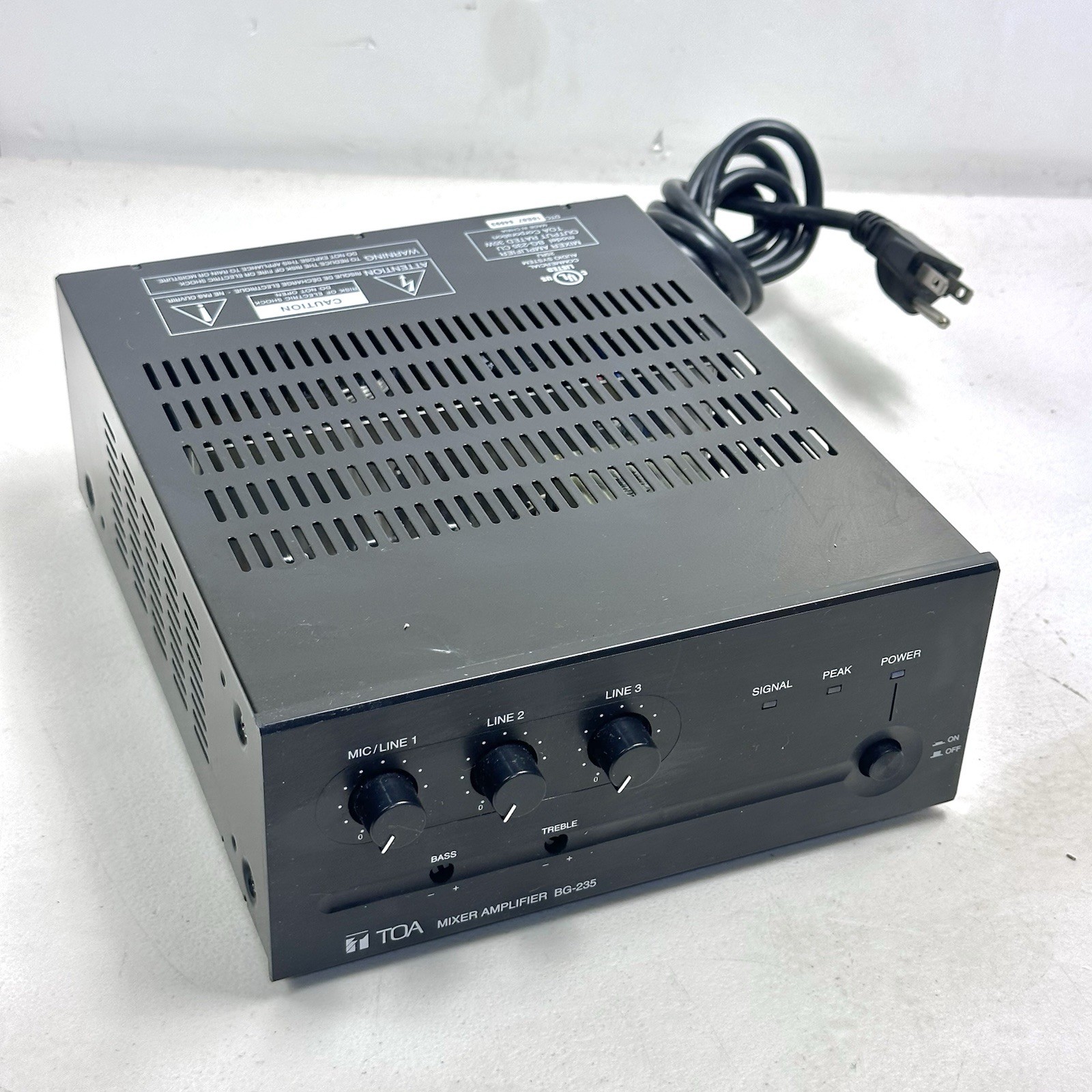 TOA BG-235 CU 3-Channel Mixer Amplifier 35 Watt, 70 Volt Speaker Output BG235CU