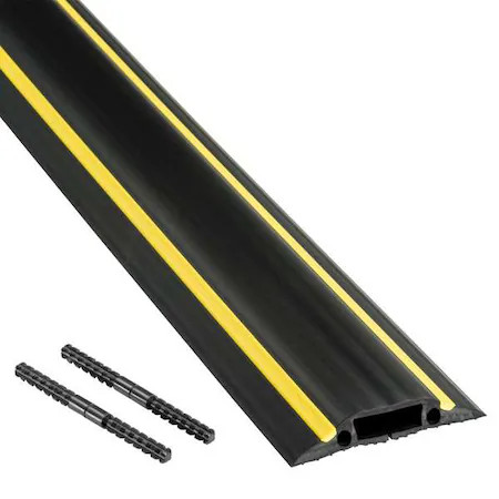 D-Line Us/Fc83h Cable Protector, 9/16 In H, 6 Ft L, 3-1/4 In W, 1 Channel, Pvc,