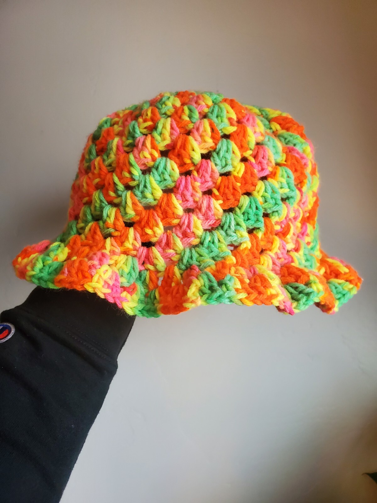 Retro Crochet Bucket Hat