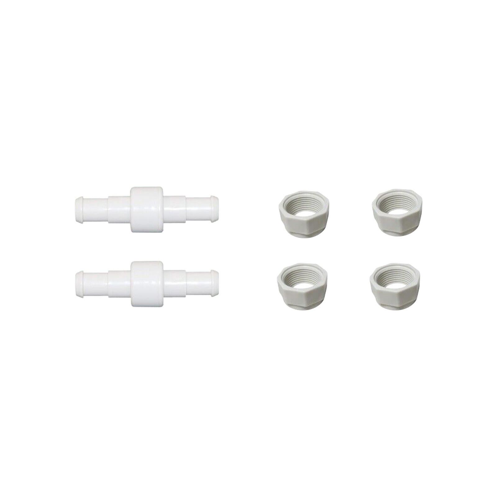 2 Pack Hose Swivel + 4 Pack Nuts For Pool Cleaners 180 280 380 D20 D-20 D15 D-15