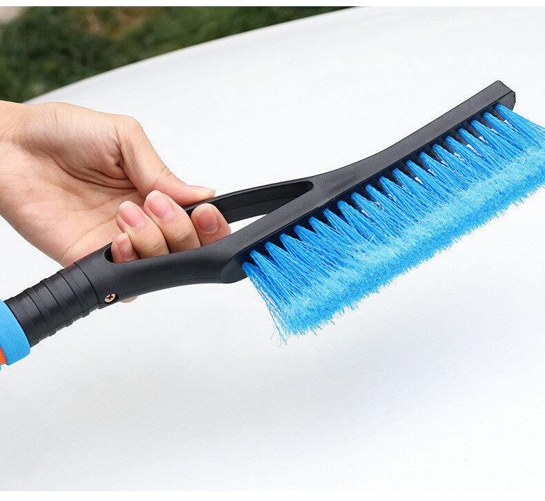 2-in-1 Ice Scraper W/ Brush Car Windshield Detachable Snow Remove Cleaner Orange