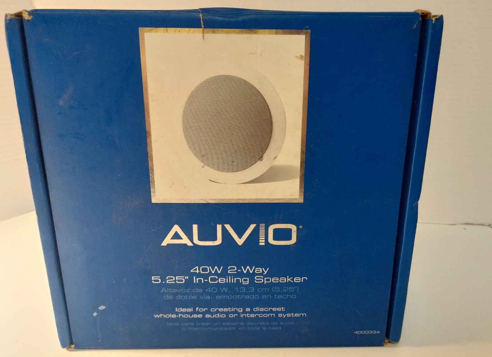 Auvio 40W 2 Way 5.25 inch Ceiling Speaker 4000334 Flush Mount Open Box New