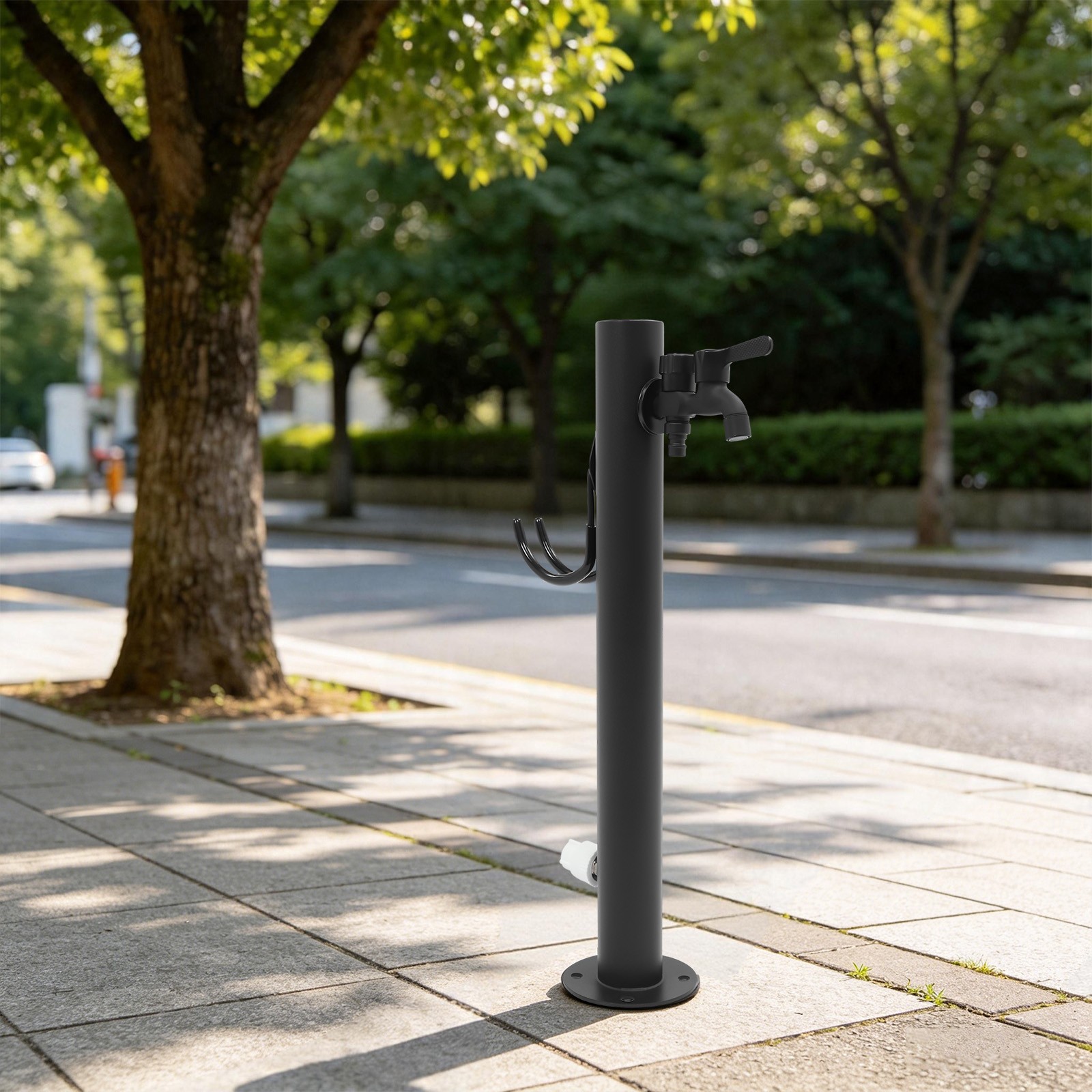 Outdoor Vertical Garden Faucet for Convenient Watering and Cleaning