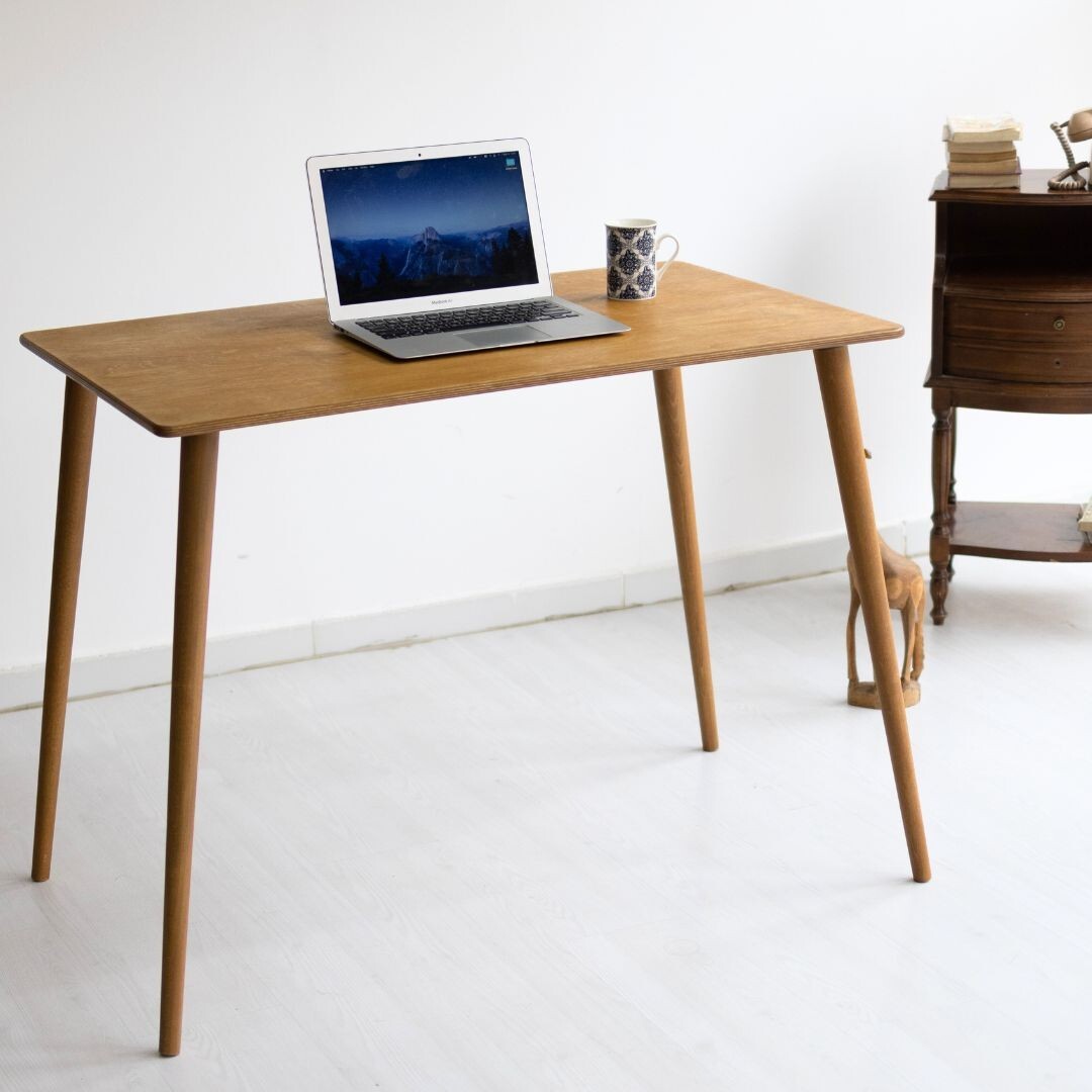 Mid-Century Modern Rectangular Computer Desk
