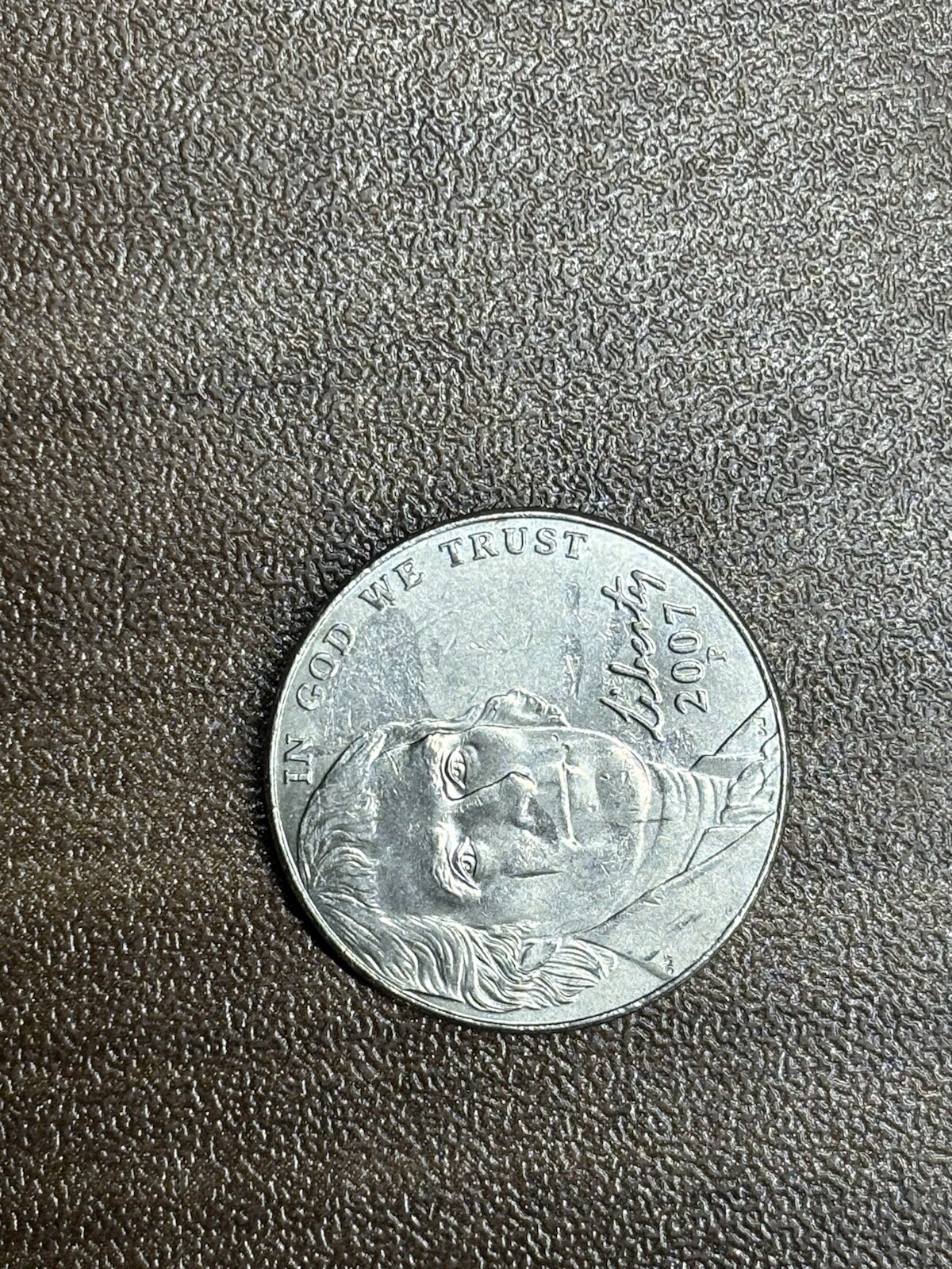 2007 strike through Jefferson nickel