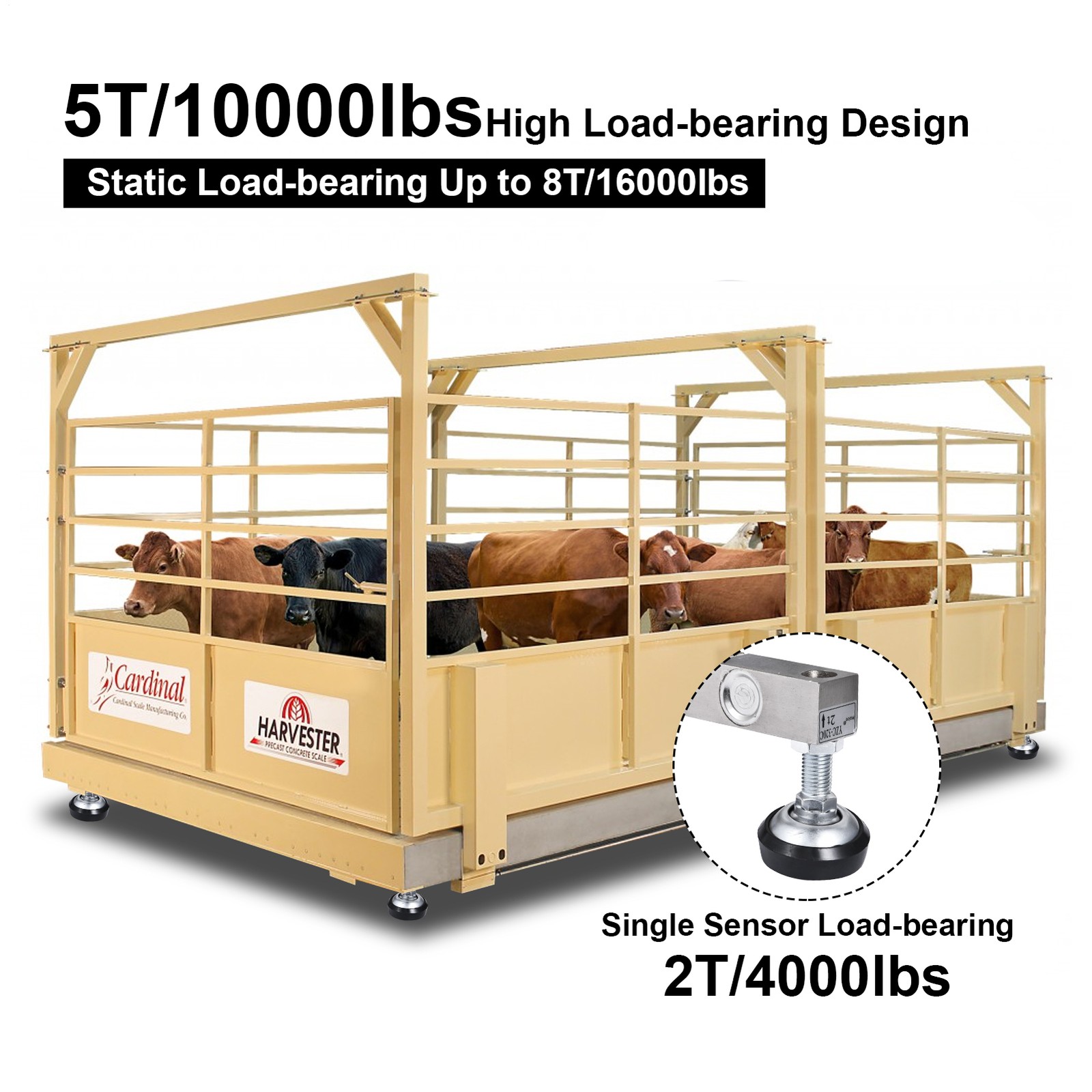 10000lbs Digital Livestock Scale Large Pet Dog Sheep Goat Scale Heavy Duty New-