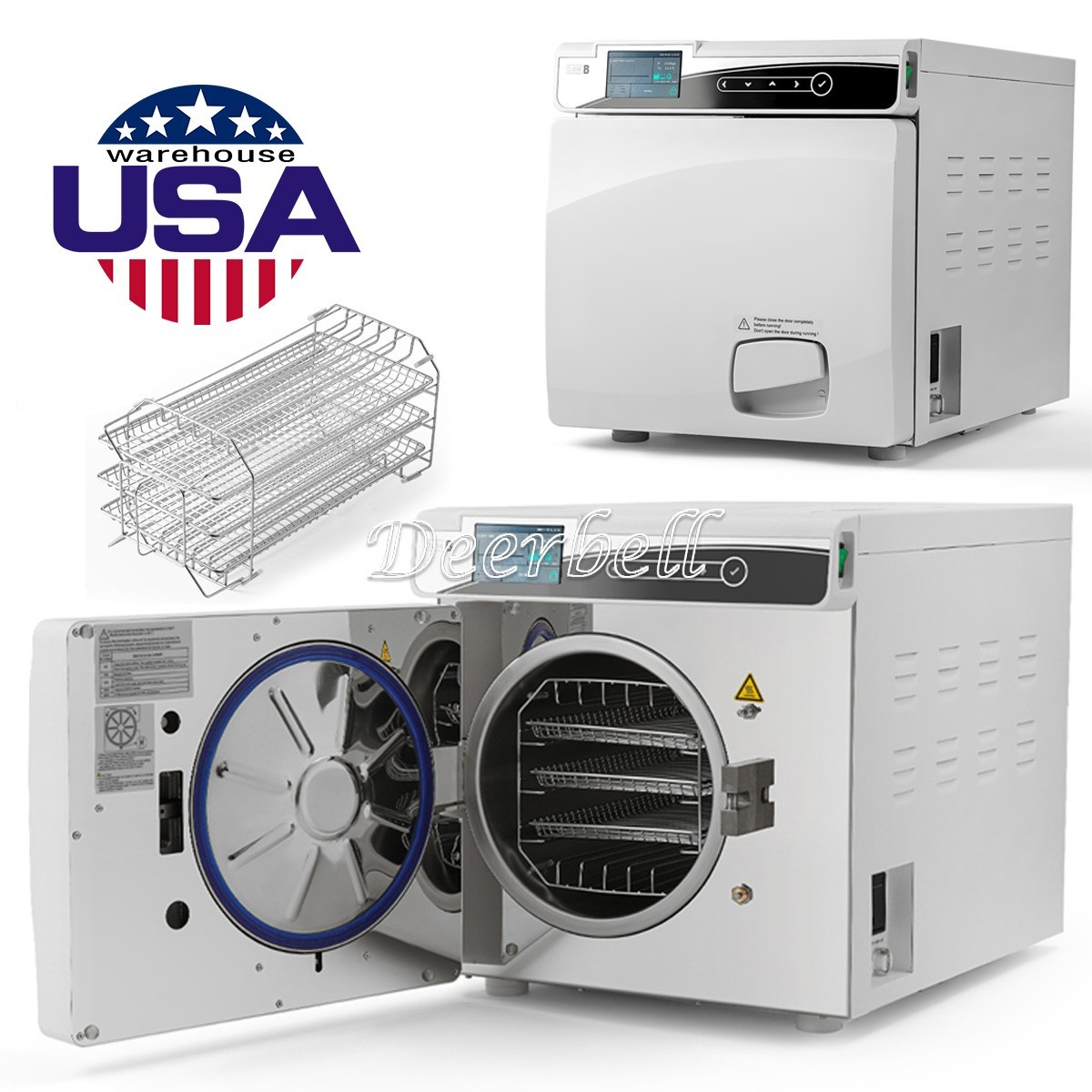 22L Class B Dental Autoclave Vacuum Medical Drying Steam Sterilizer LED+Printer
