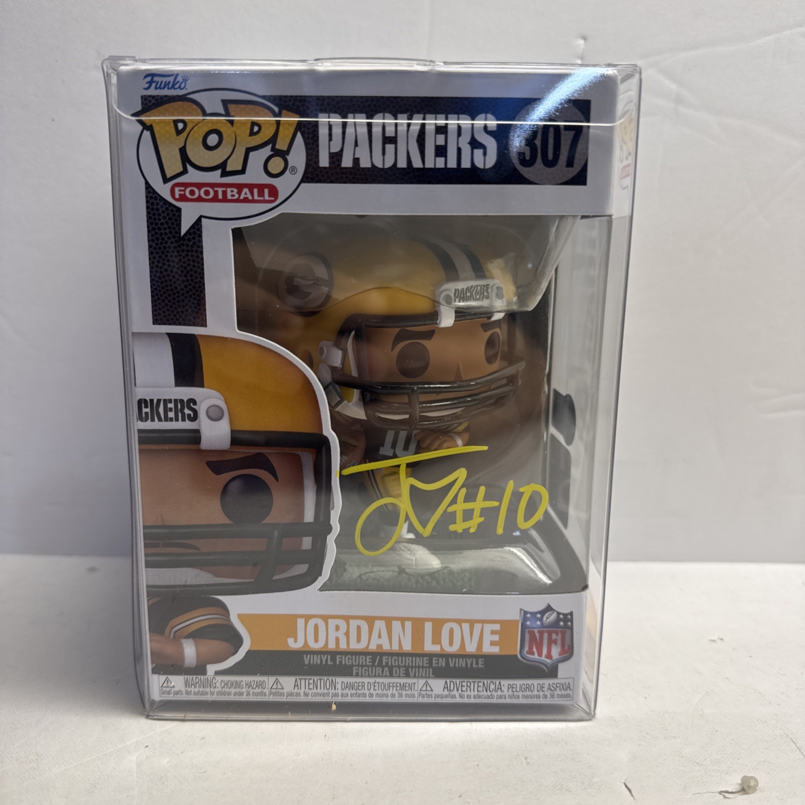 Jordan Love Signed Green Bay Packers Funko Pop #307 w/Beckett Coa & cover