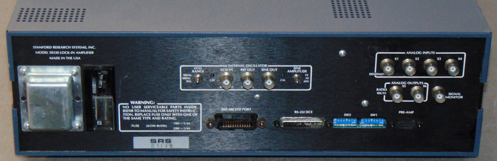 STANFORD RESEARCH SYSTEMS SR530 LOCK-IN AMPLIFIER
