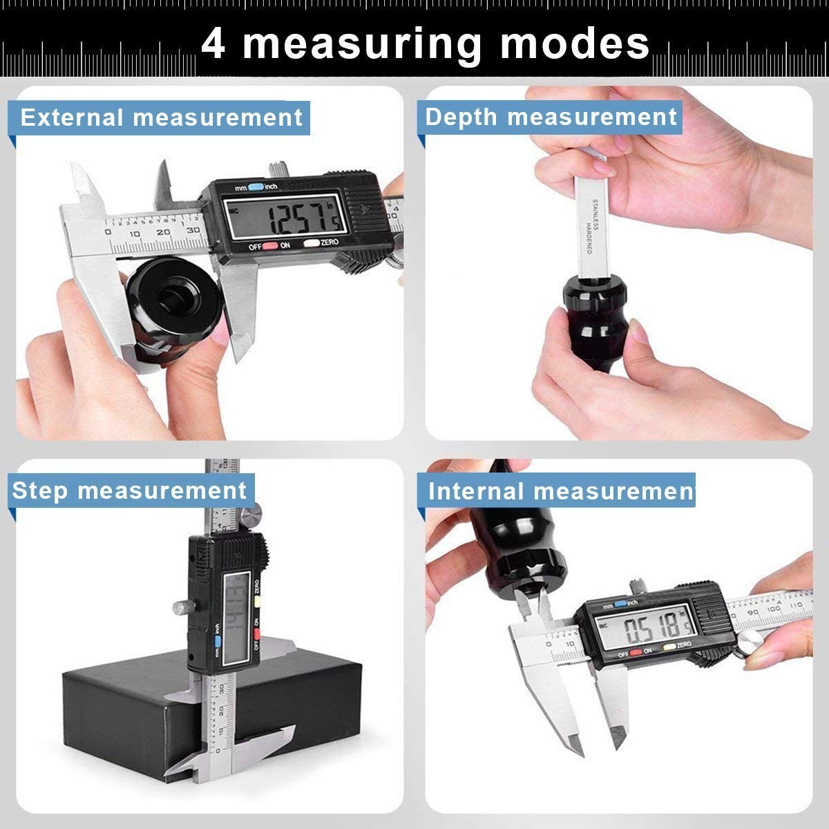 Durable Waterproof 6-Inch Caliper with Large LCD - Essential Measuring Tool