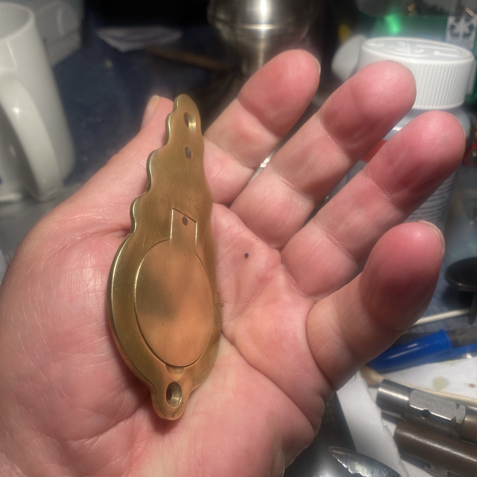 CVA Hawken , Mountain Rifle Muzzleloader Brass Patch Box Plate With Screws