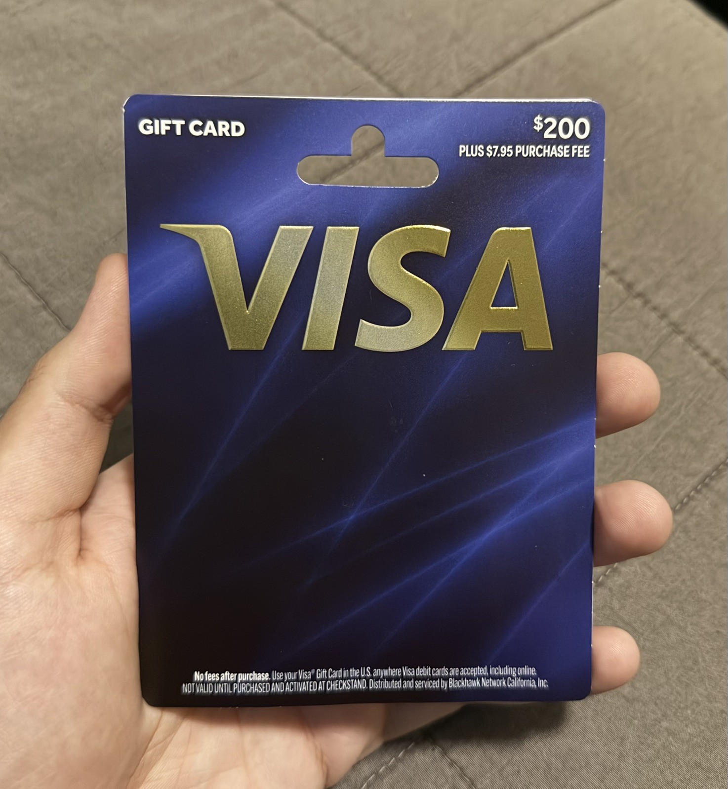 Visa $200 Gift Card Physical Card