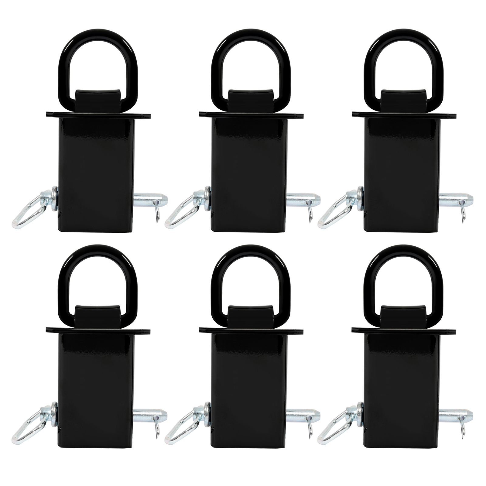 6Pcs Trailer Stake Pocket D-Ring Tie Down Flatbed Utility Capacity 12000lbs
