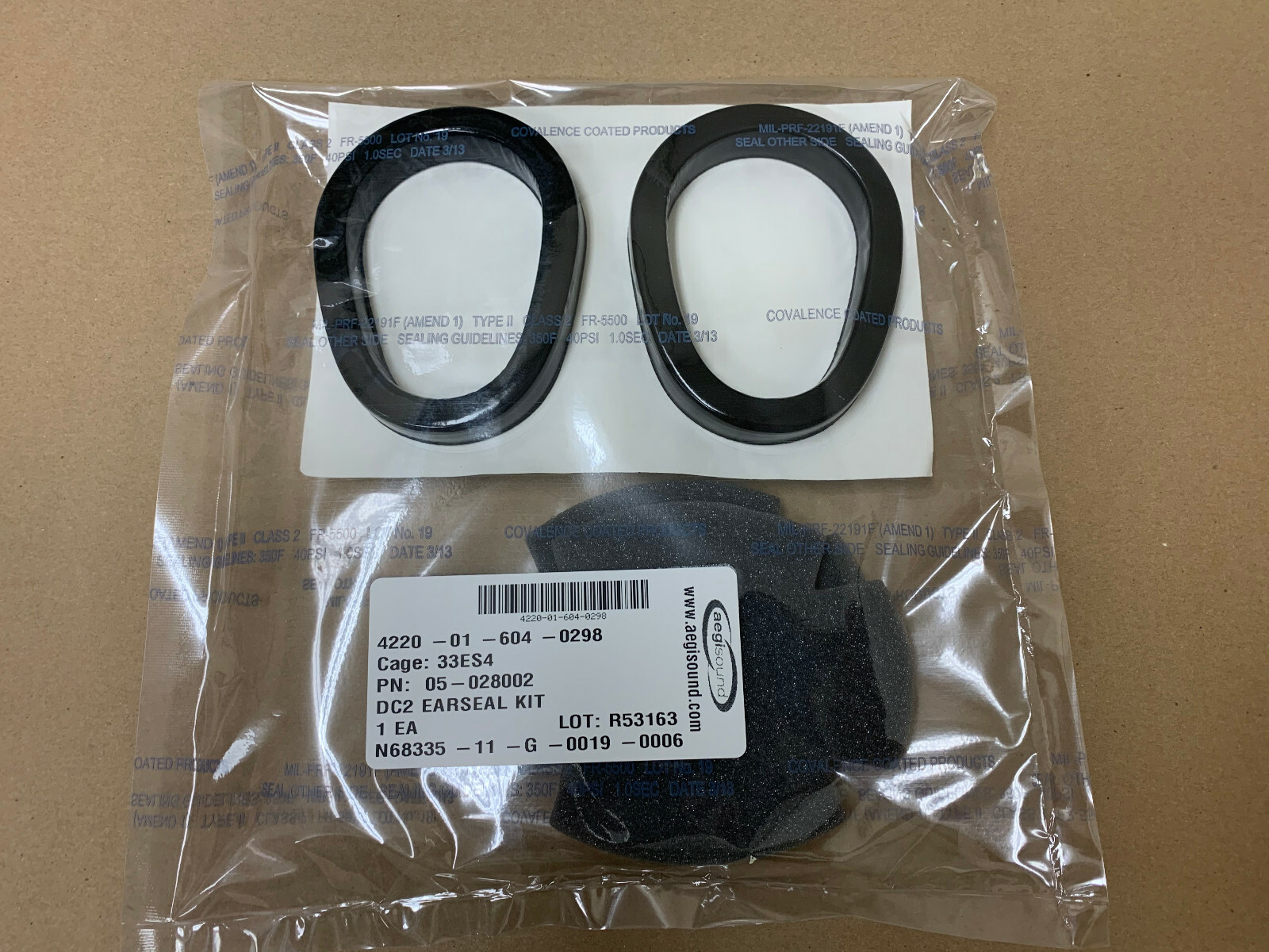 NEW GENTEX AEGISOUND DC2 EAR SEAL HYGIENE KIT DC2 HERING PROTECTOR 05-028002