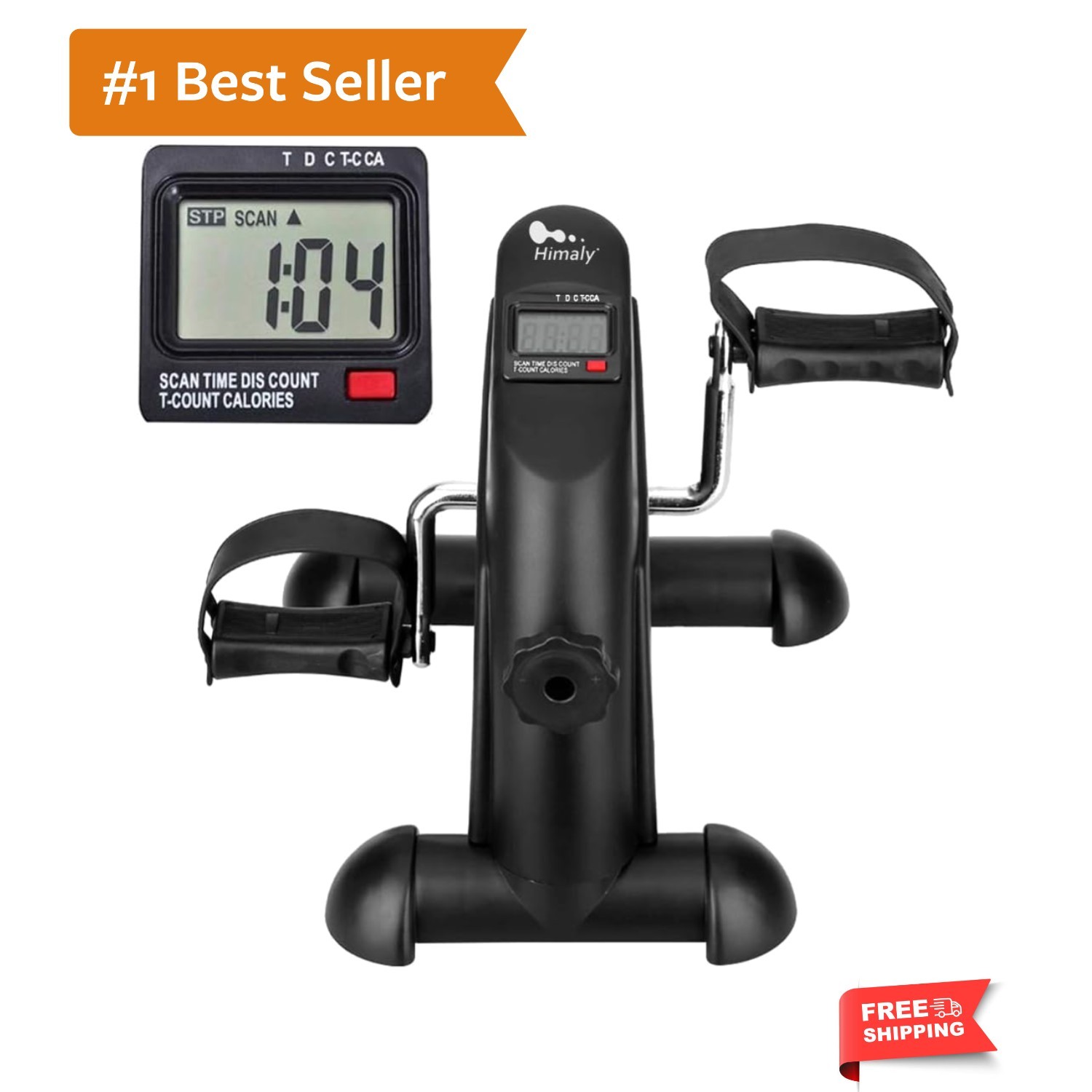 Mini Exercise Bike, Under Desk Bike Pedal Exerciser Portable Foot Cycle Arm &...