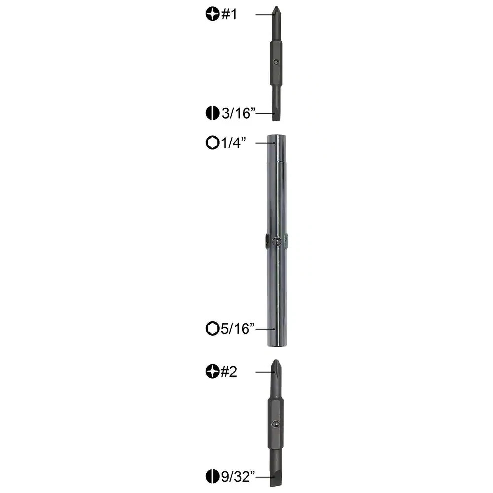 NEW Husky 6-in-1 Screwdriver with Interchangeable Bits